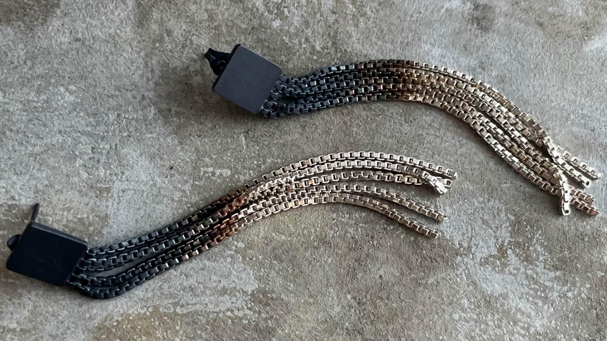 small chain box earrings | the maker hobart