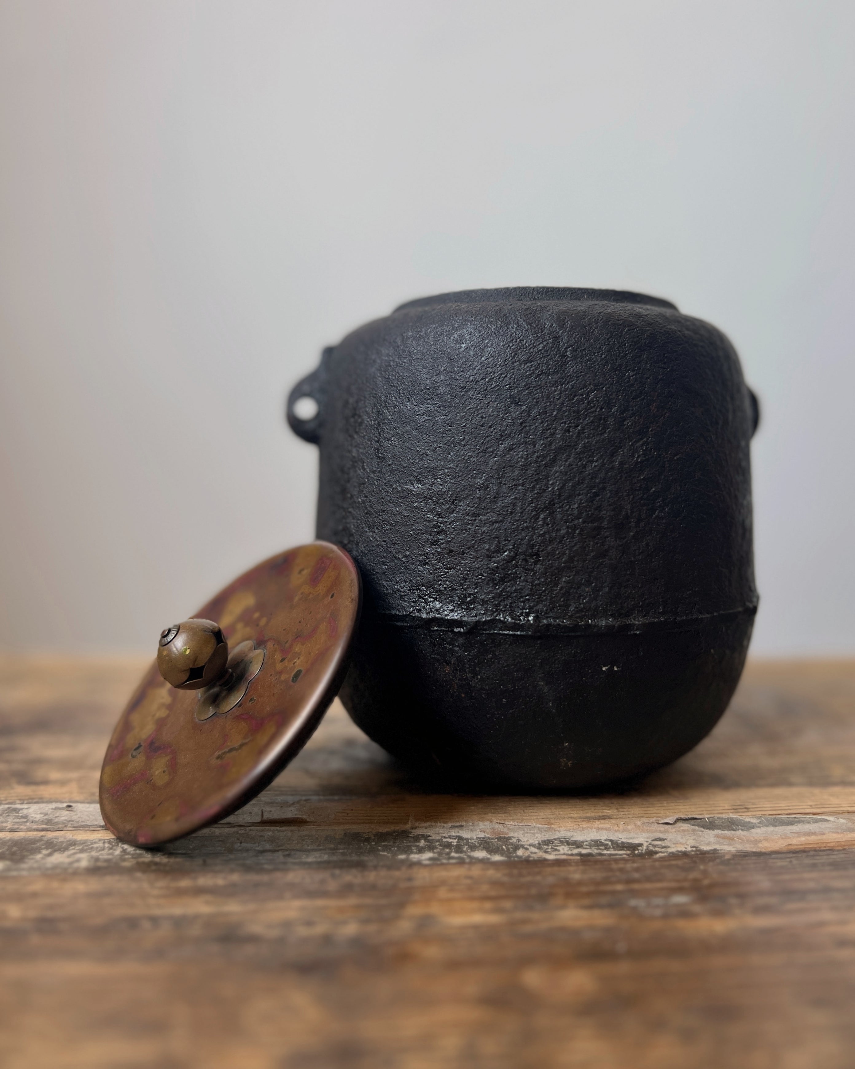 vintage japanese chagama tea kettle