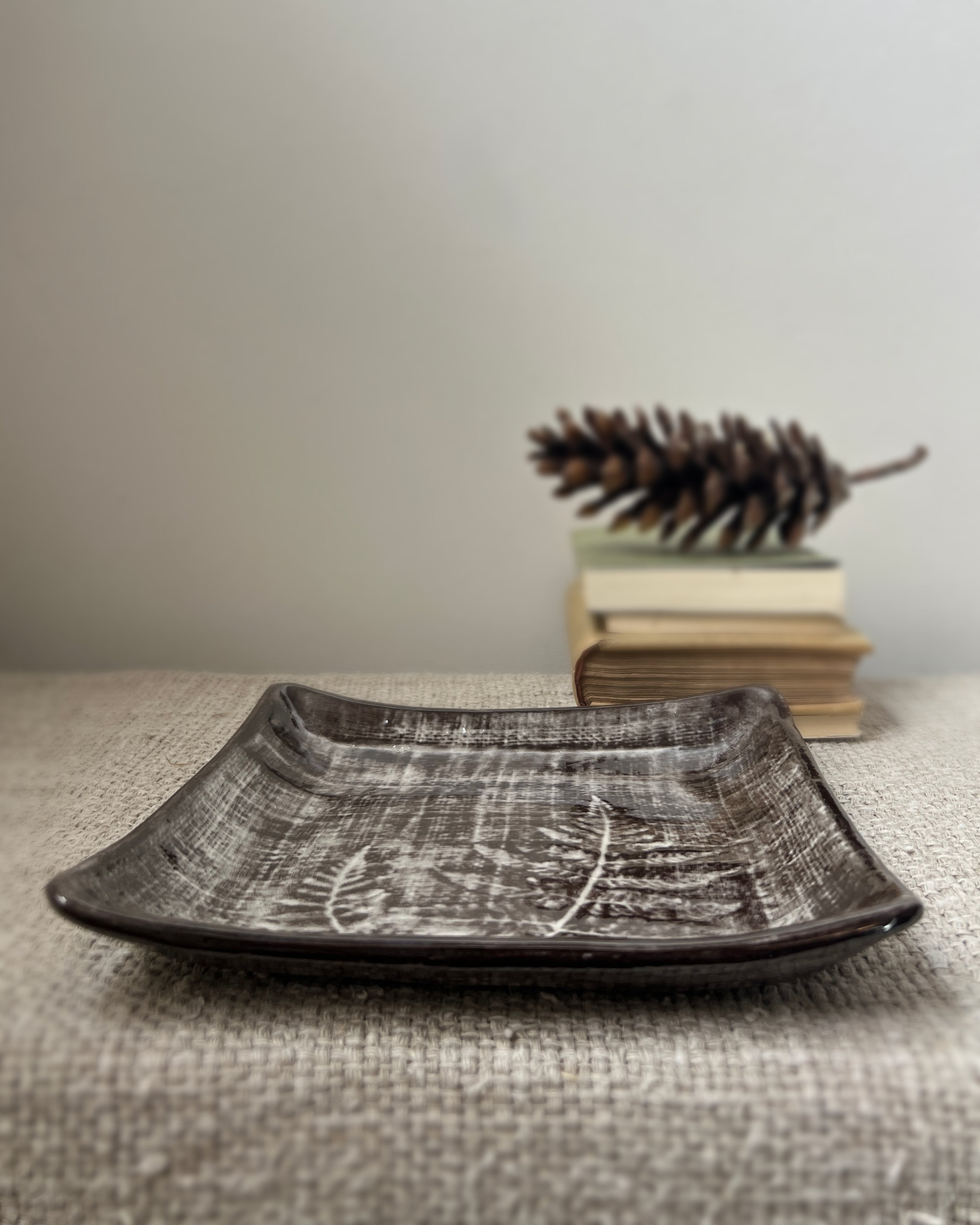 vintage japanese square dish