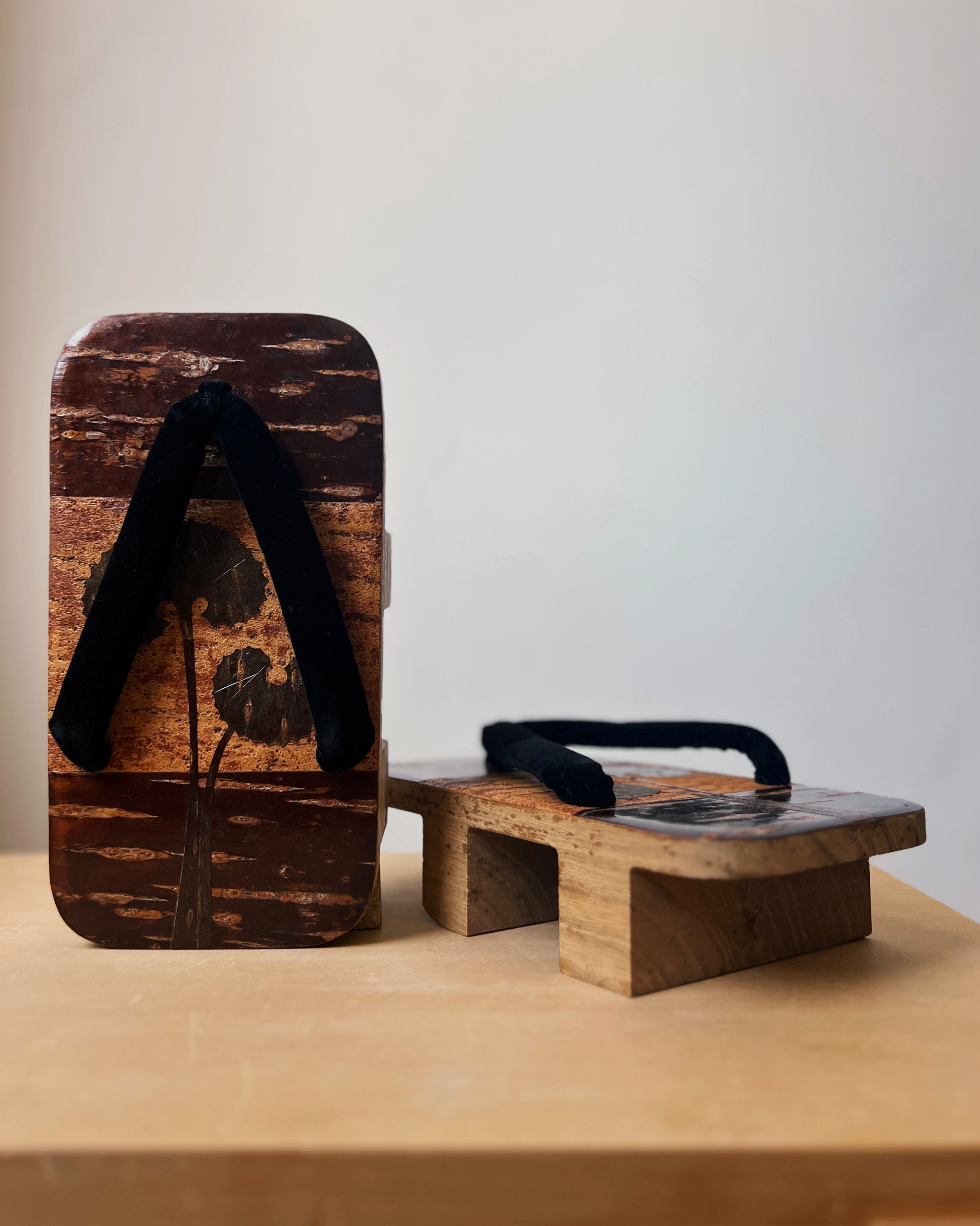 vintage wooden geta