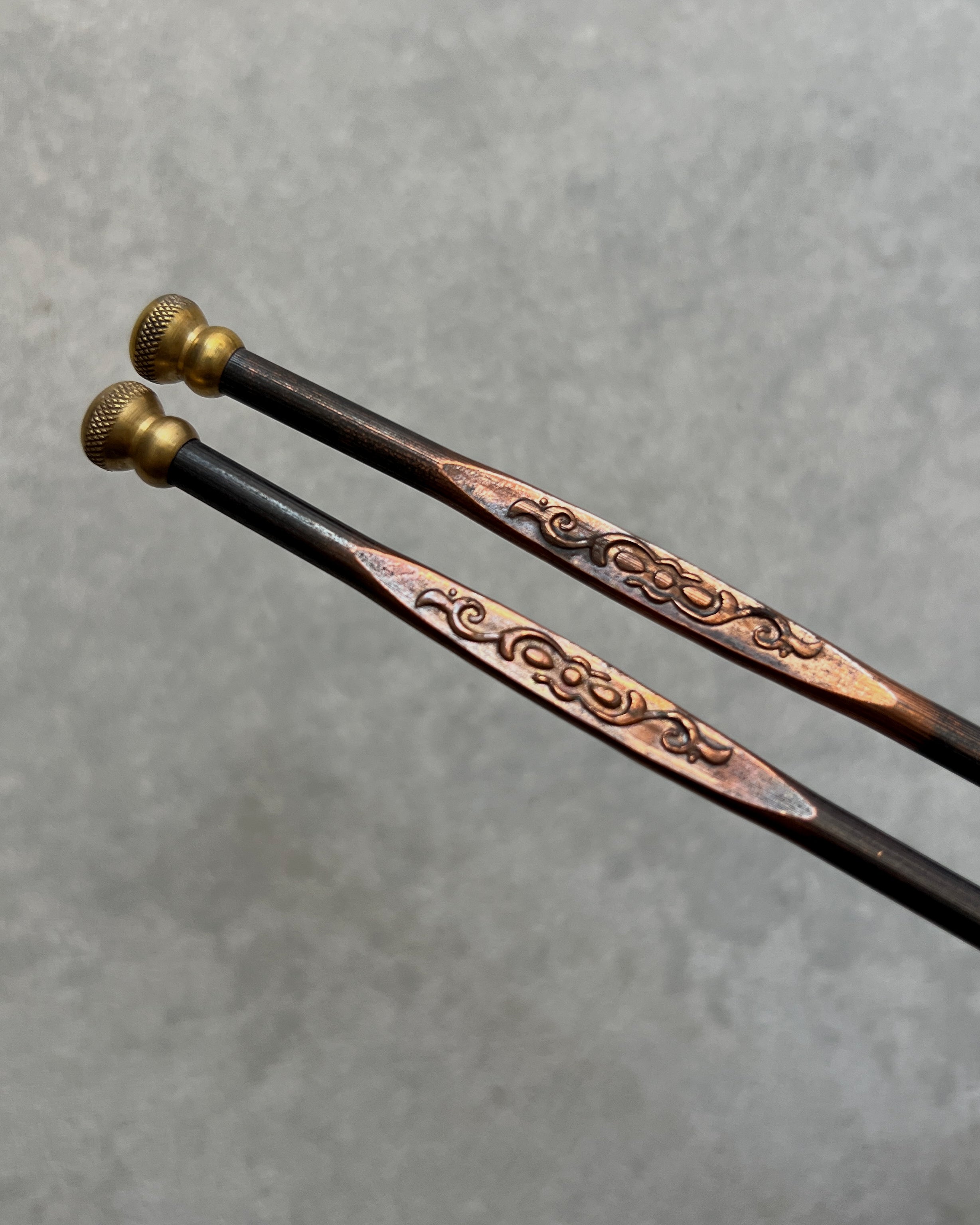 vintage copper chopsticks