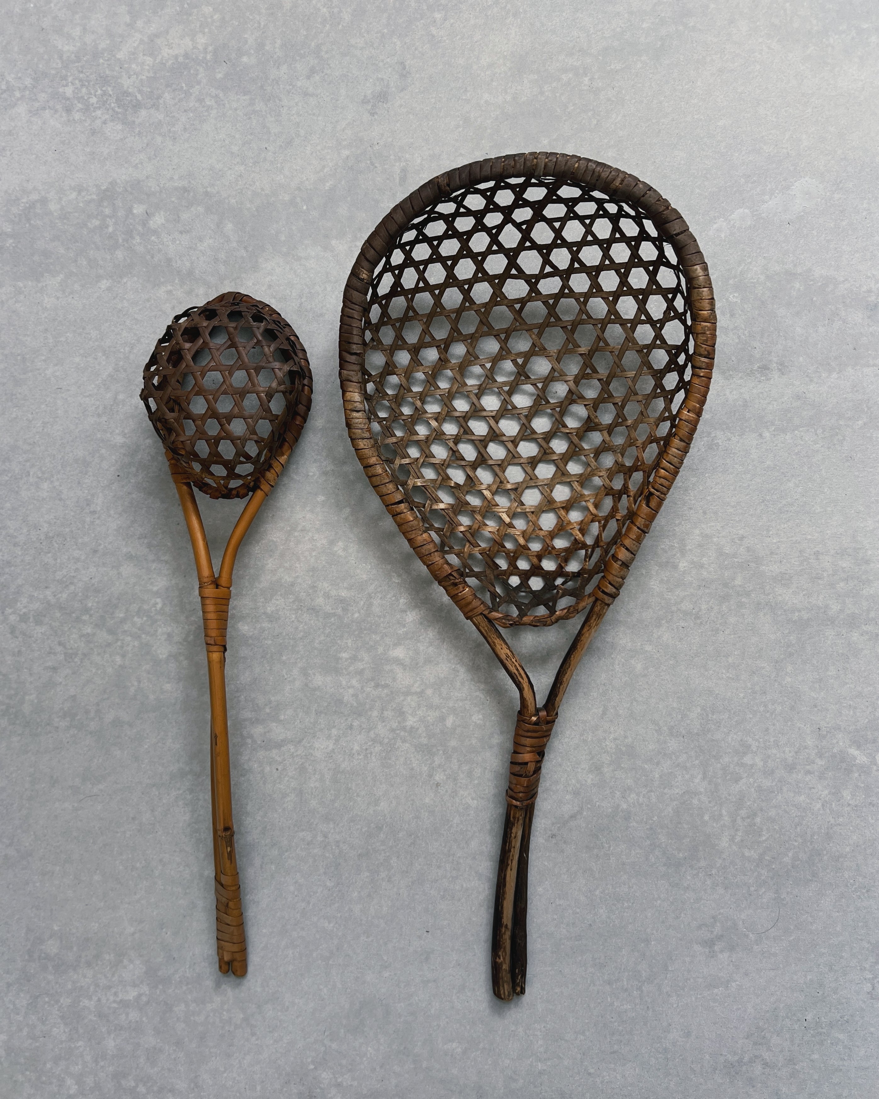 vintage woven bamboo spoon