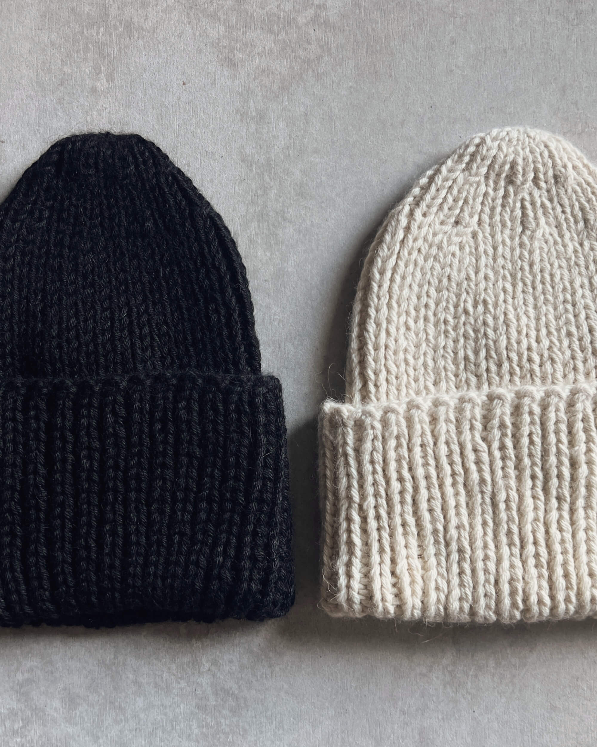 karakoram : alpaca wool ribbed beanie in vanilla bean