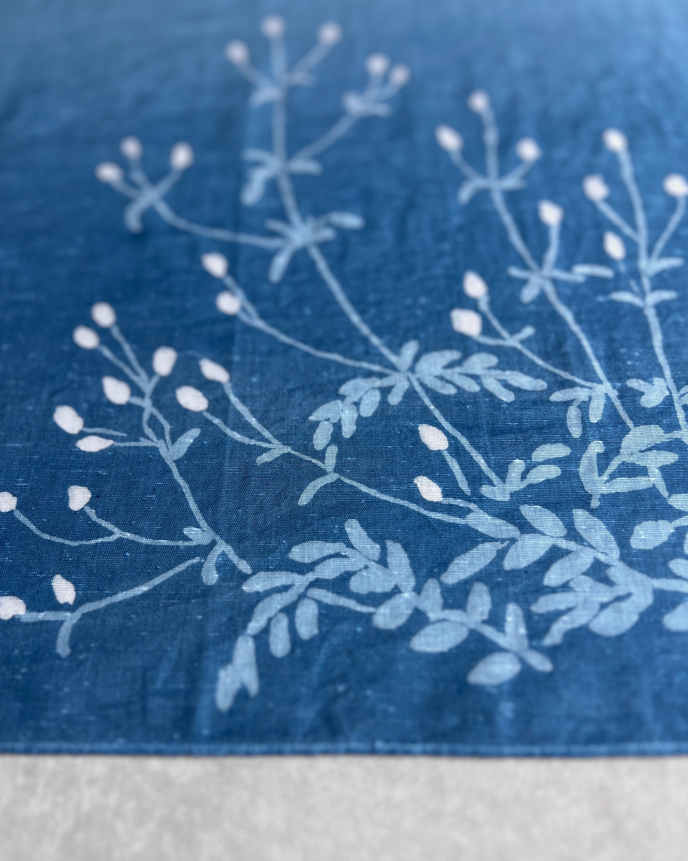 Chizu Blue : indigo dyed scarf