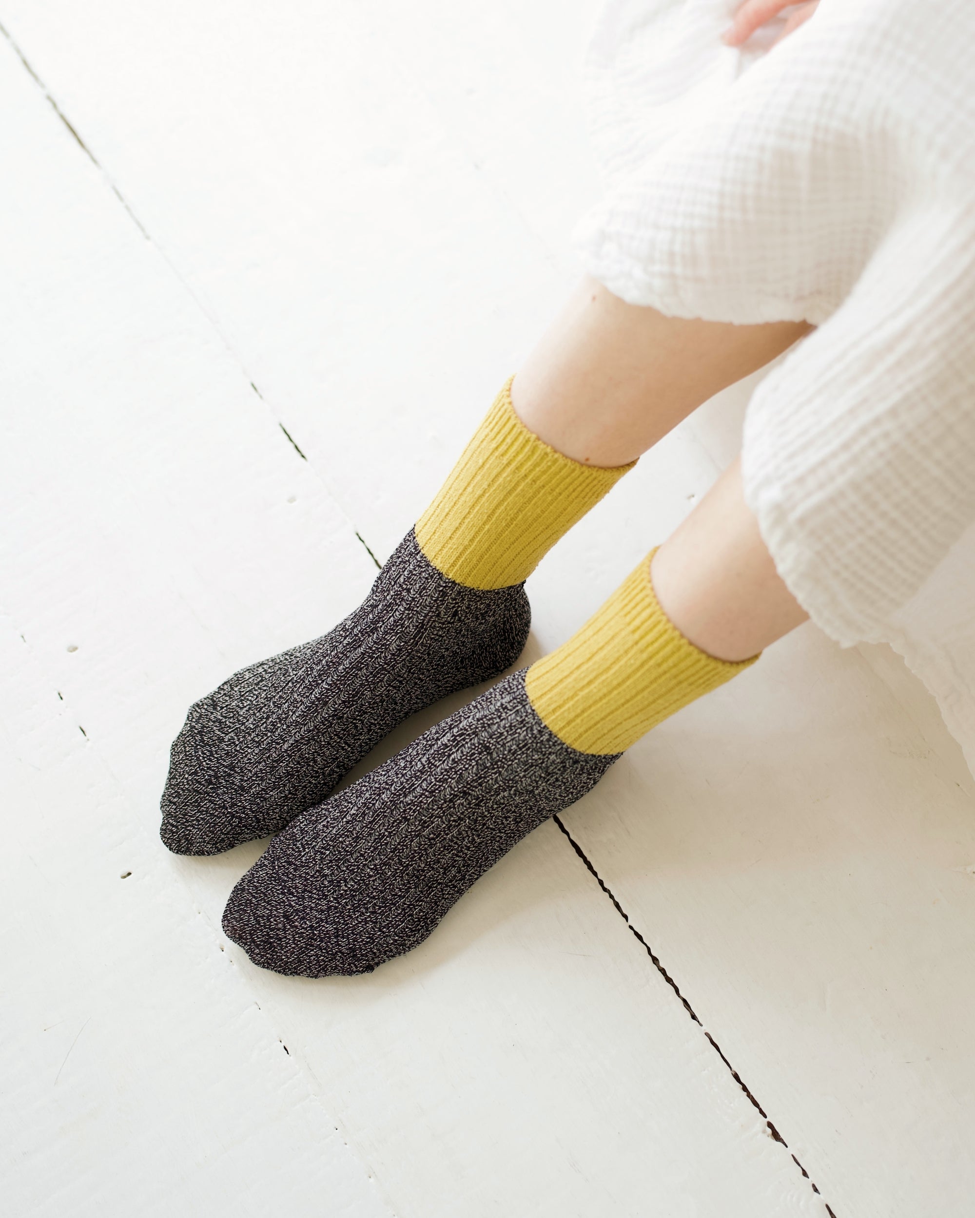 memeri : silk ribbed socks