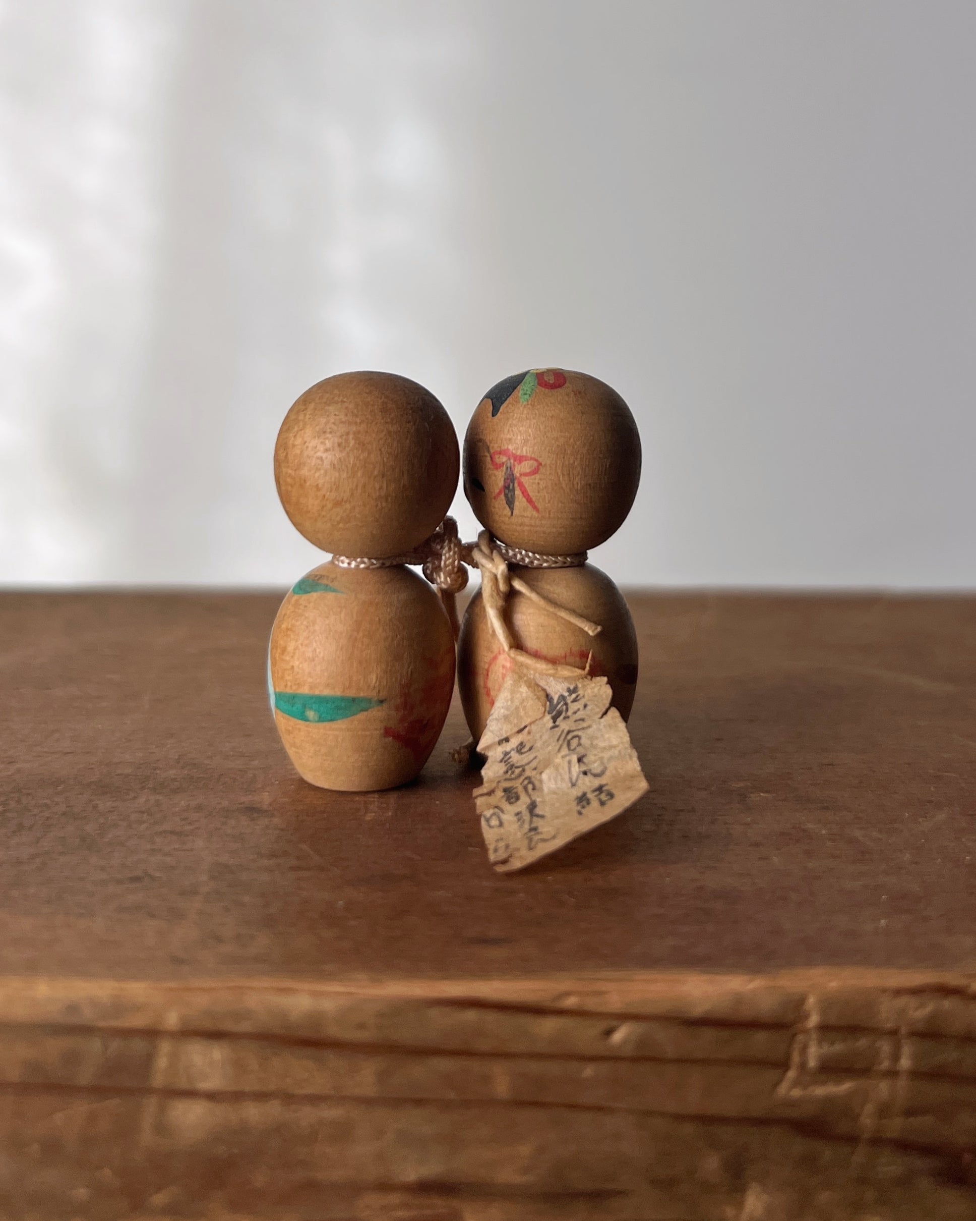 vintage kokeshi pair