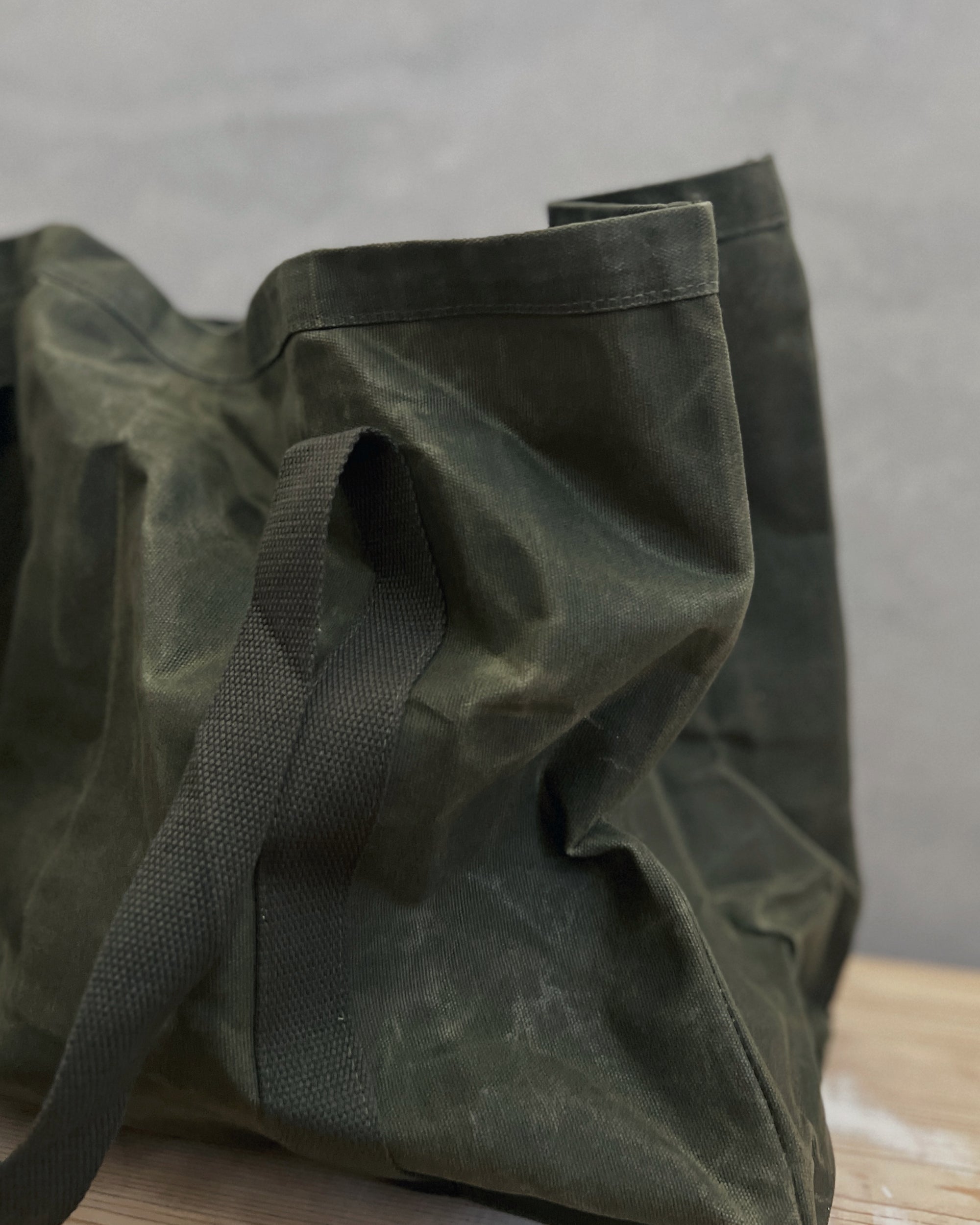 large waxed canvas tote