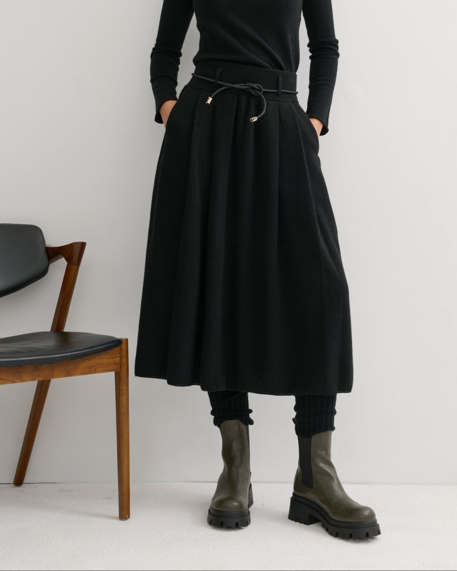 cashmerism : luxe pocket midi skirt