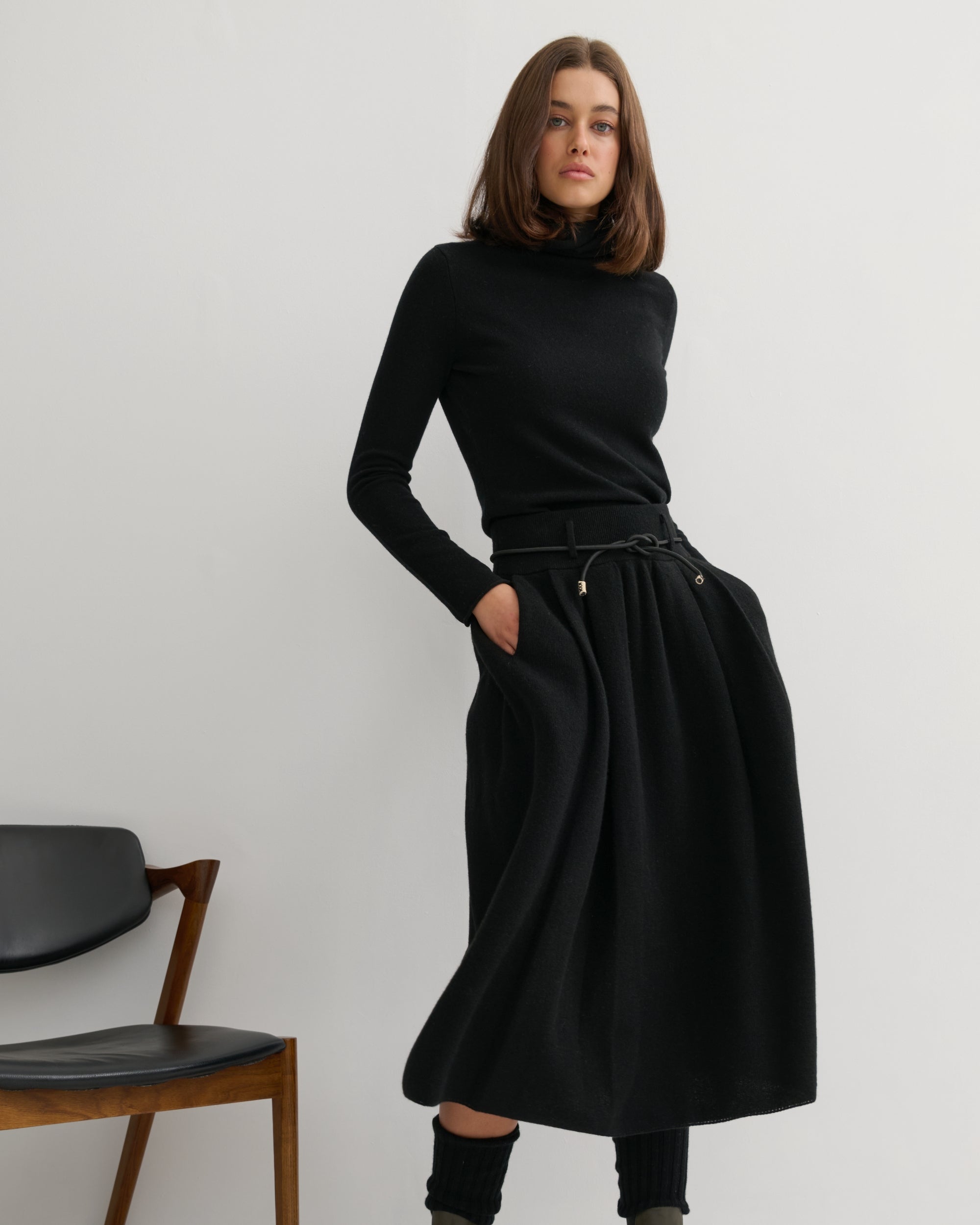 cashmerism : luxe pocket midi skirt