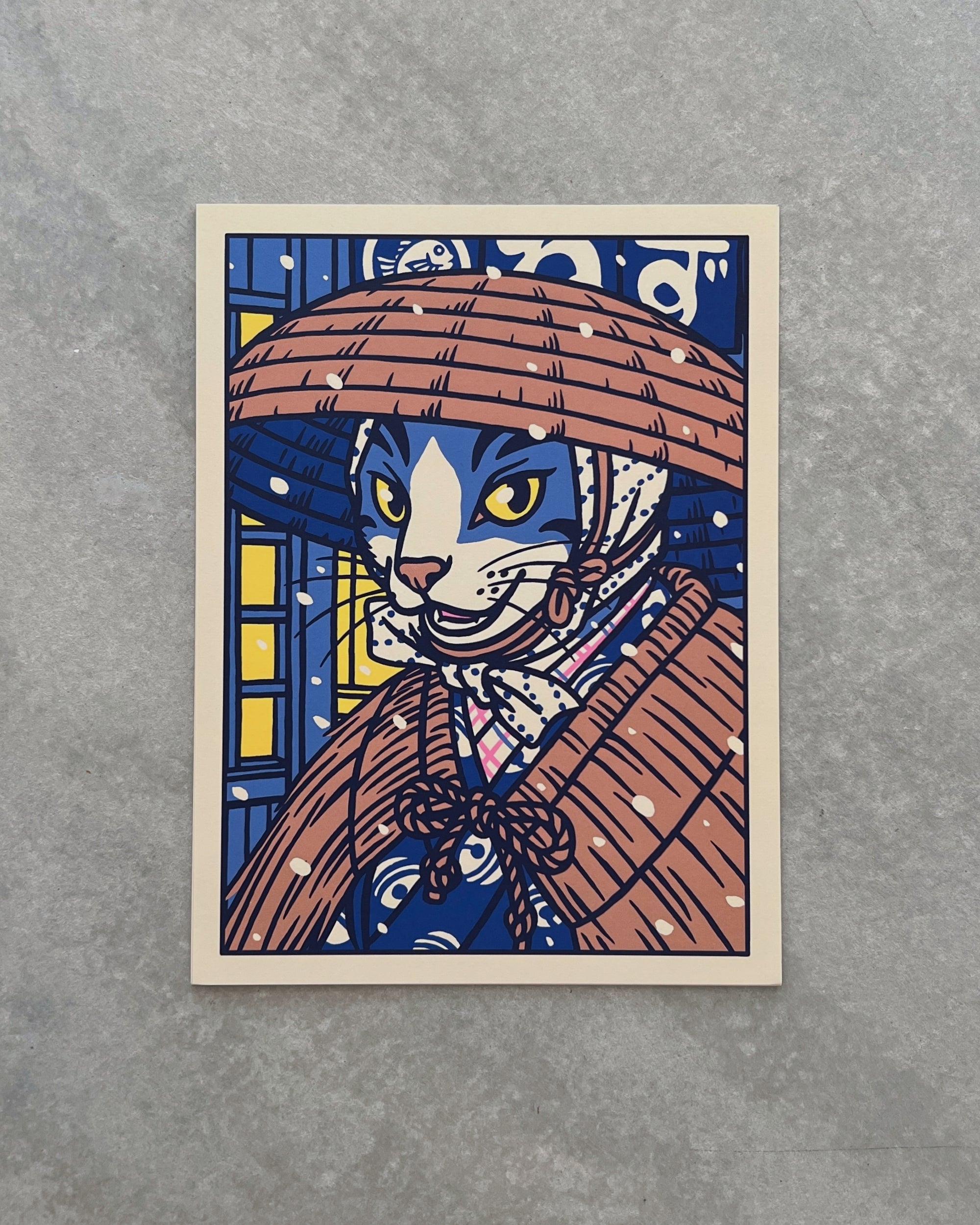 yeaaah! studio prints & postcards : cat in snow