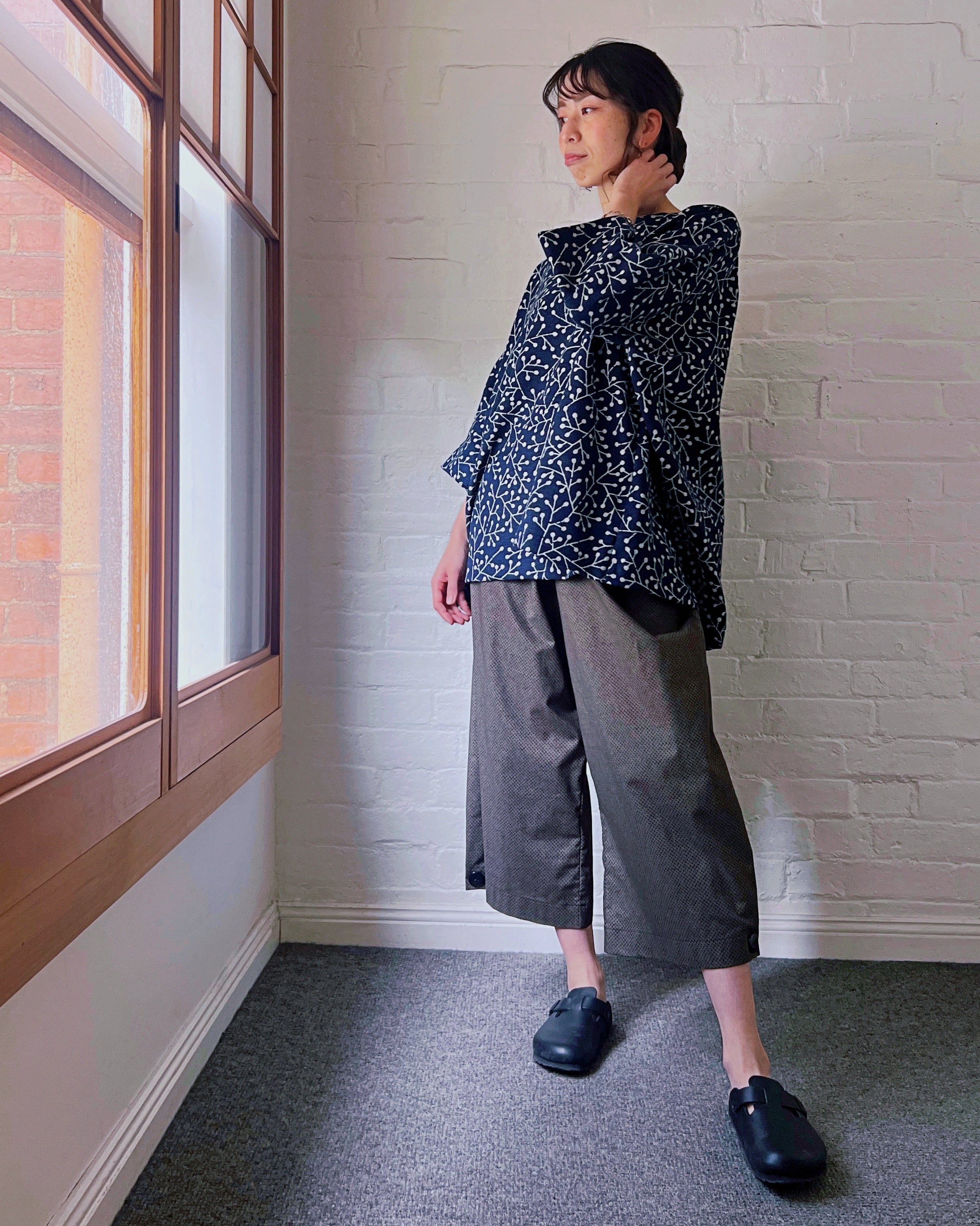 LJ struthers : cotton wide leg pants