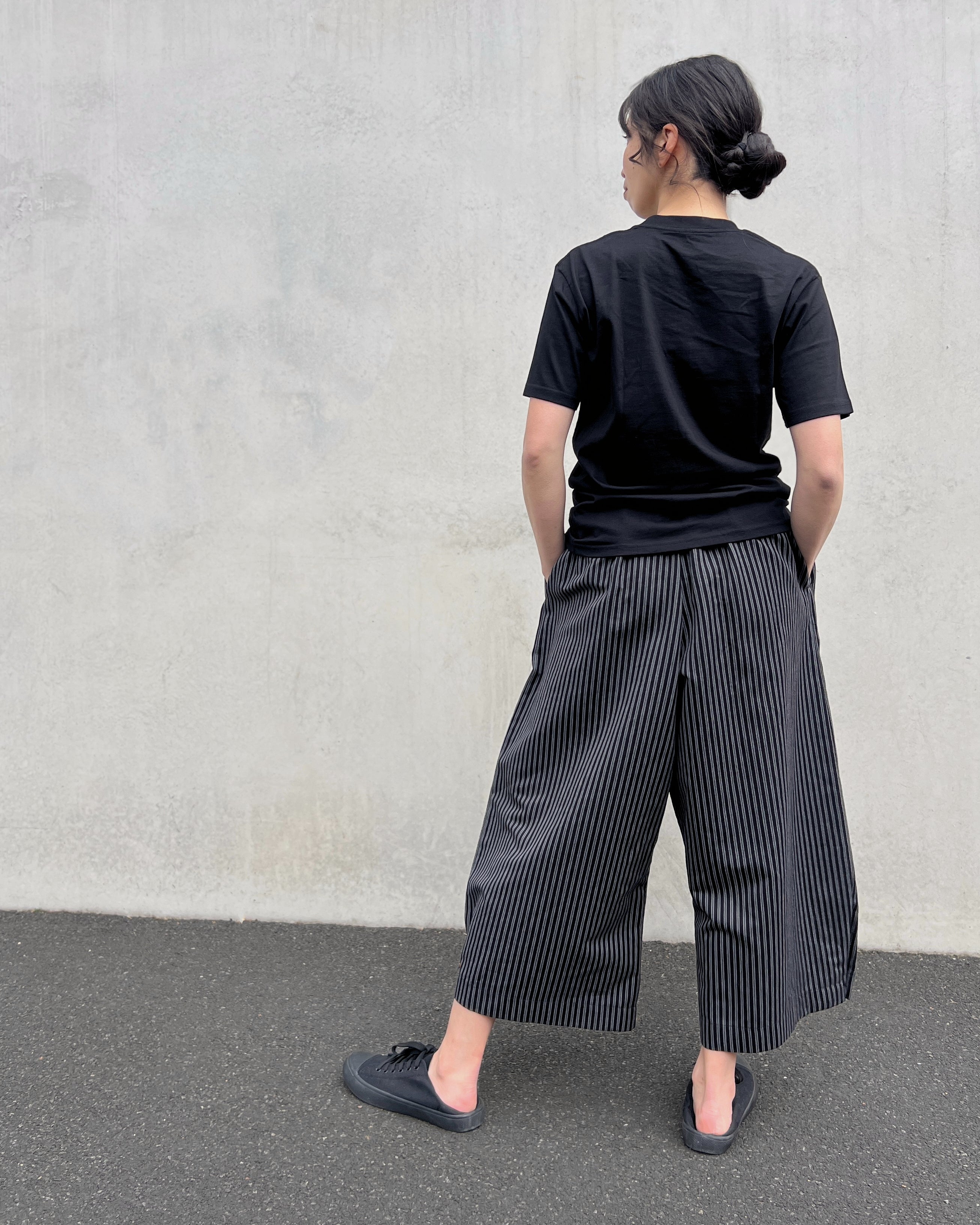 LJ struthers : carbon stripe cotton pants