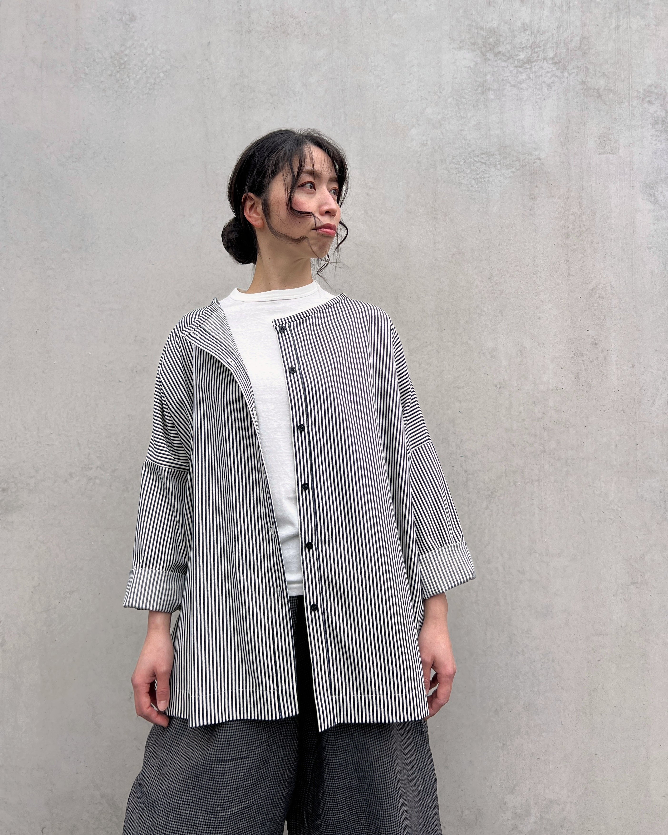 LJ struthers : striped cotton shirt