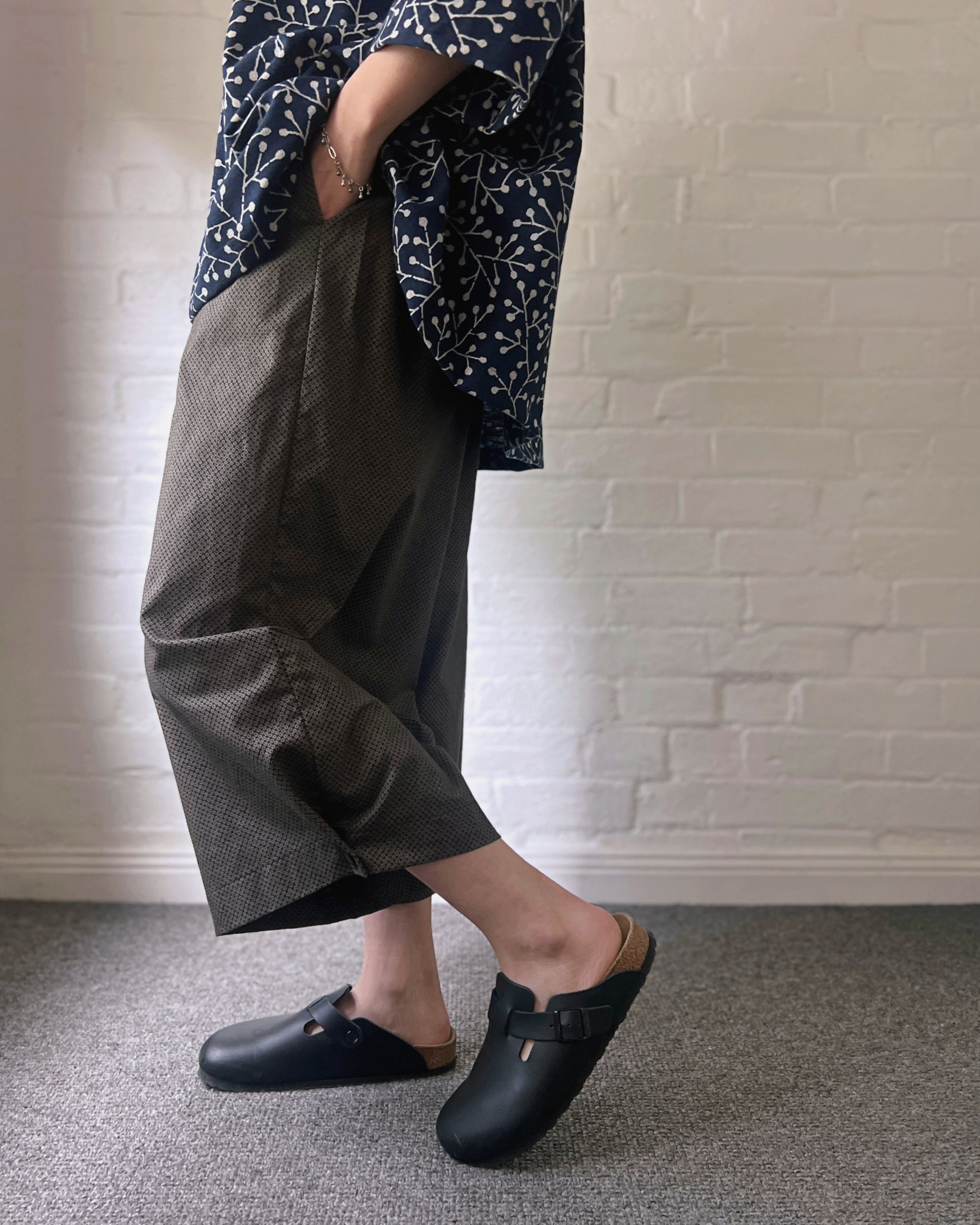 LJ struthers : cotton wide leg pants