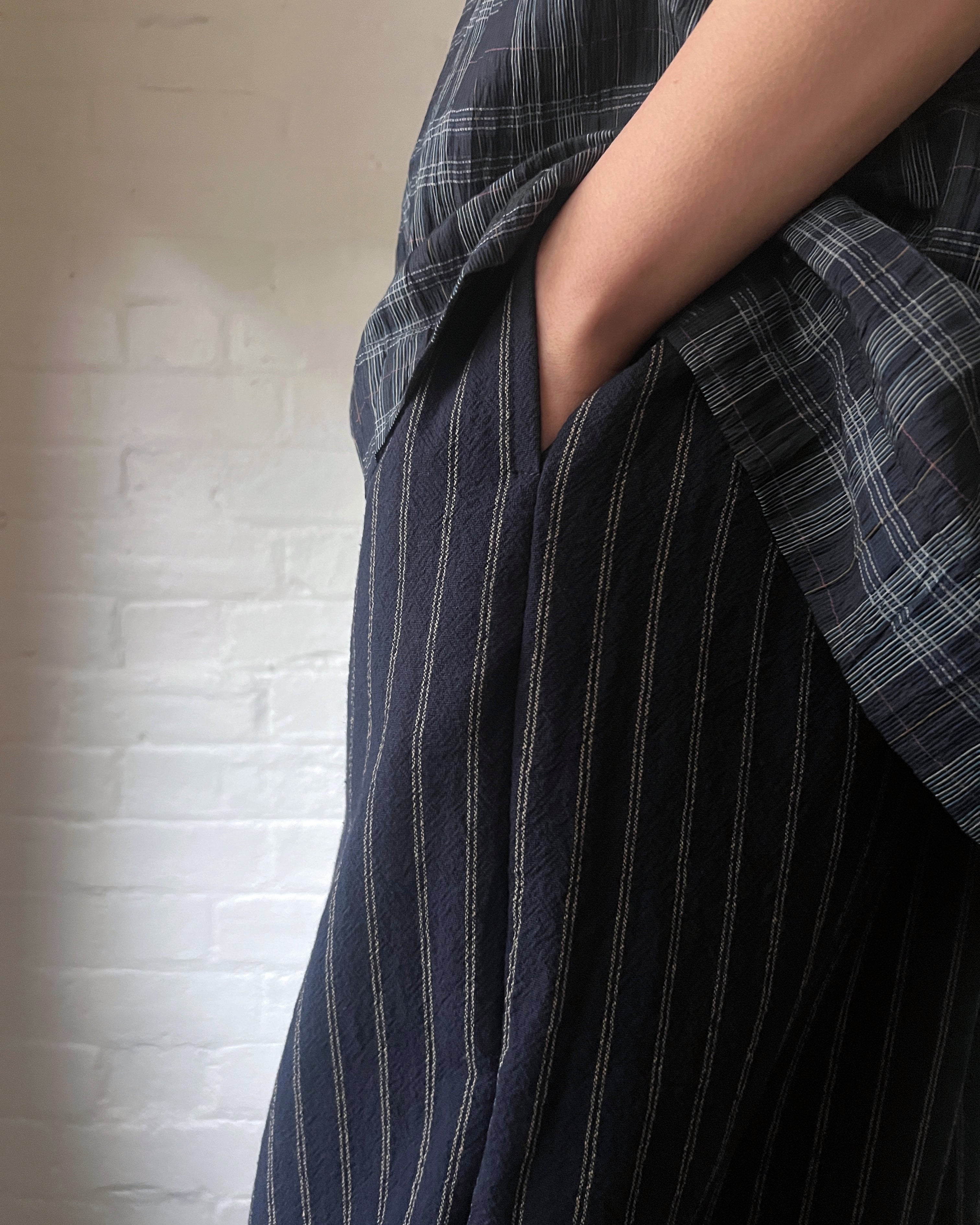 LJ struthers : striped cotton pants