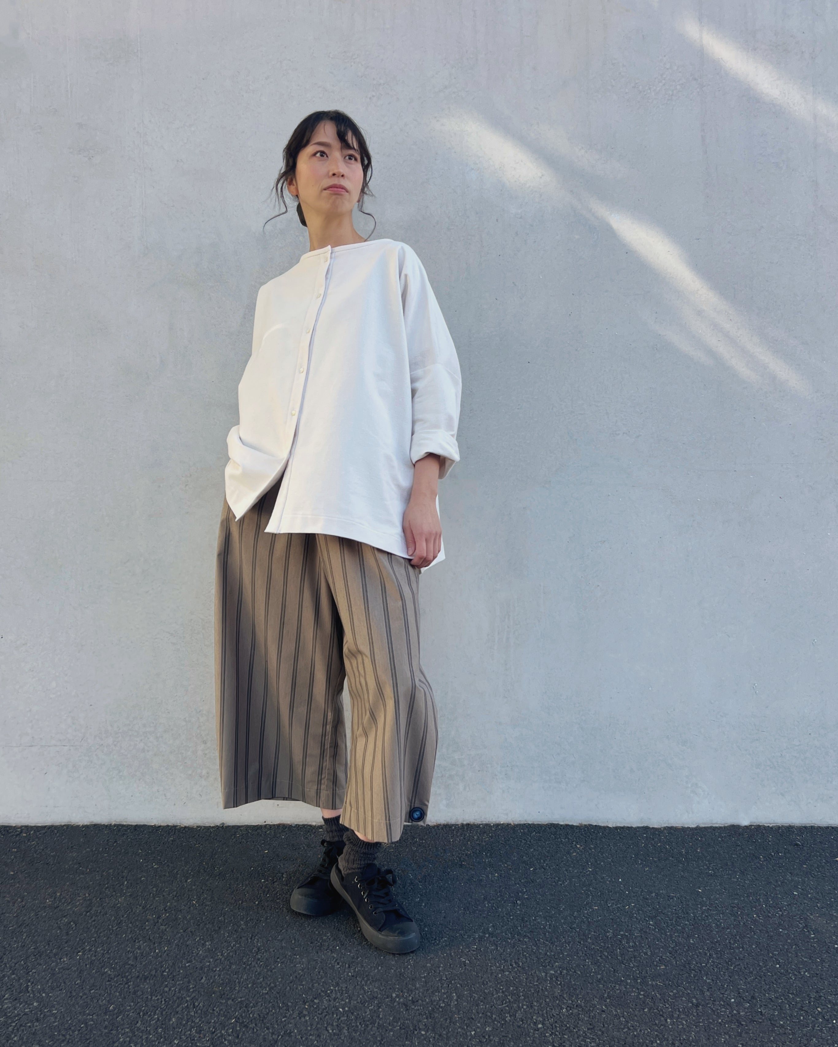 LJ struthers : striped cotton pants