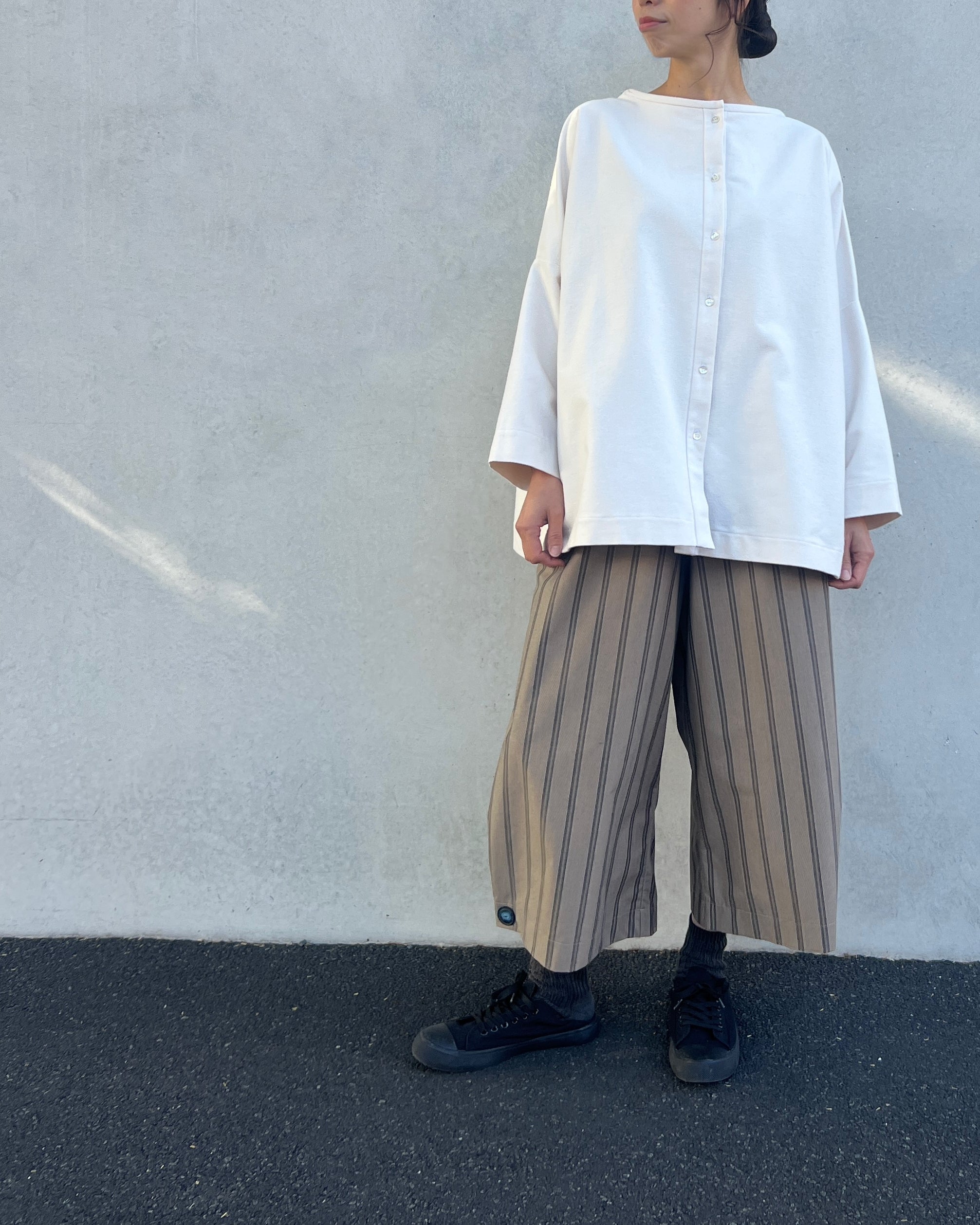 LJ struthers : striped cotton pants