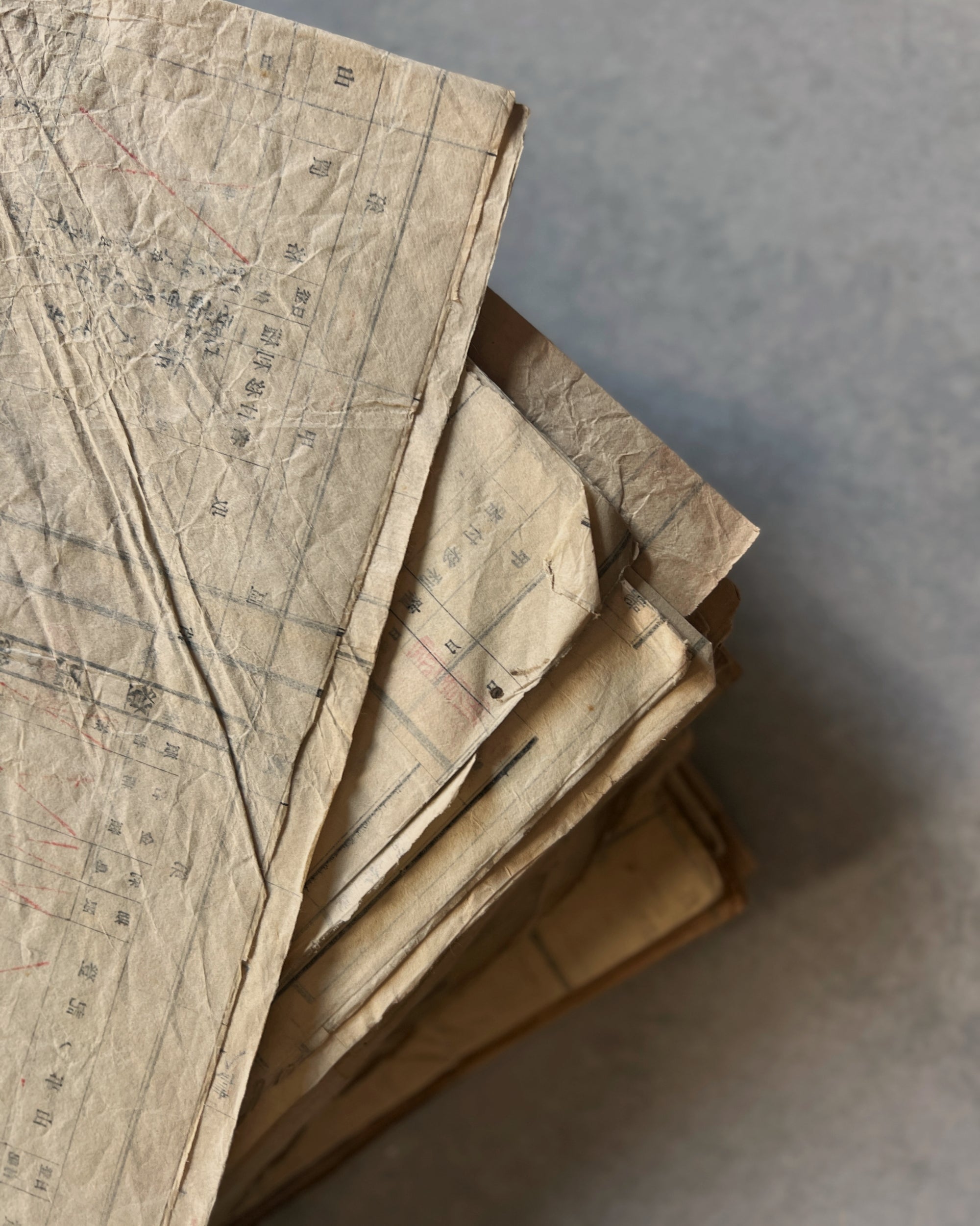 vintage japanese ledger paper with handwriting