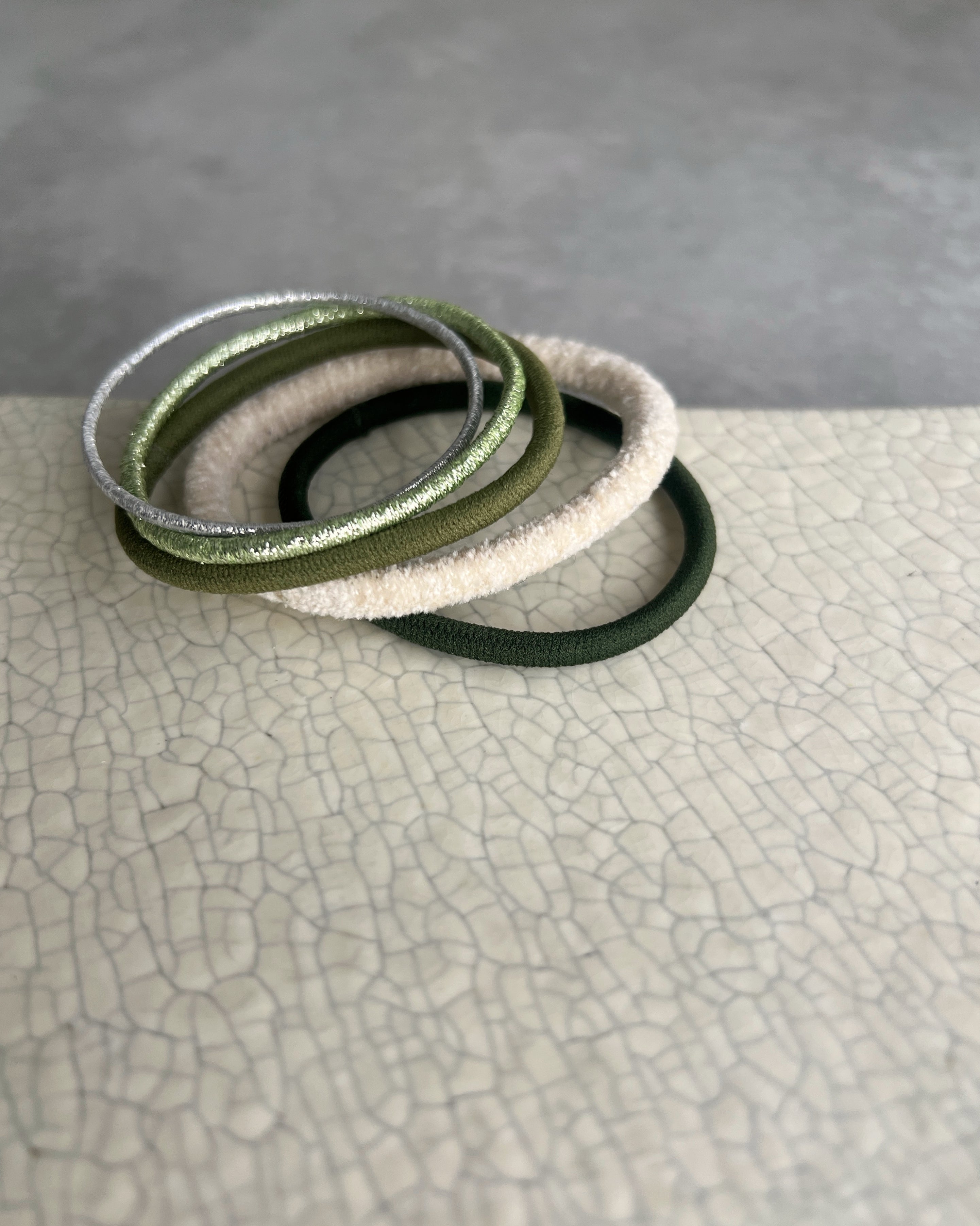 'm' for the maker : hair tie set - alpine forest