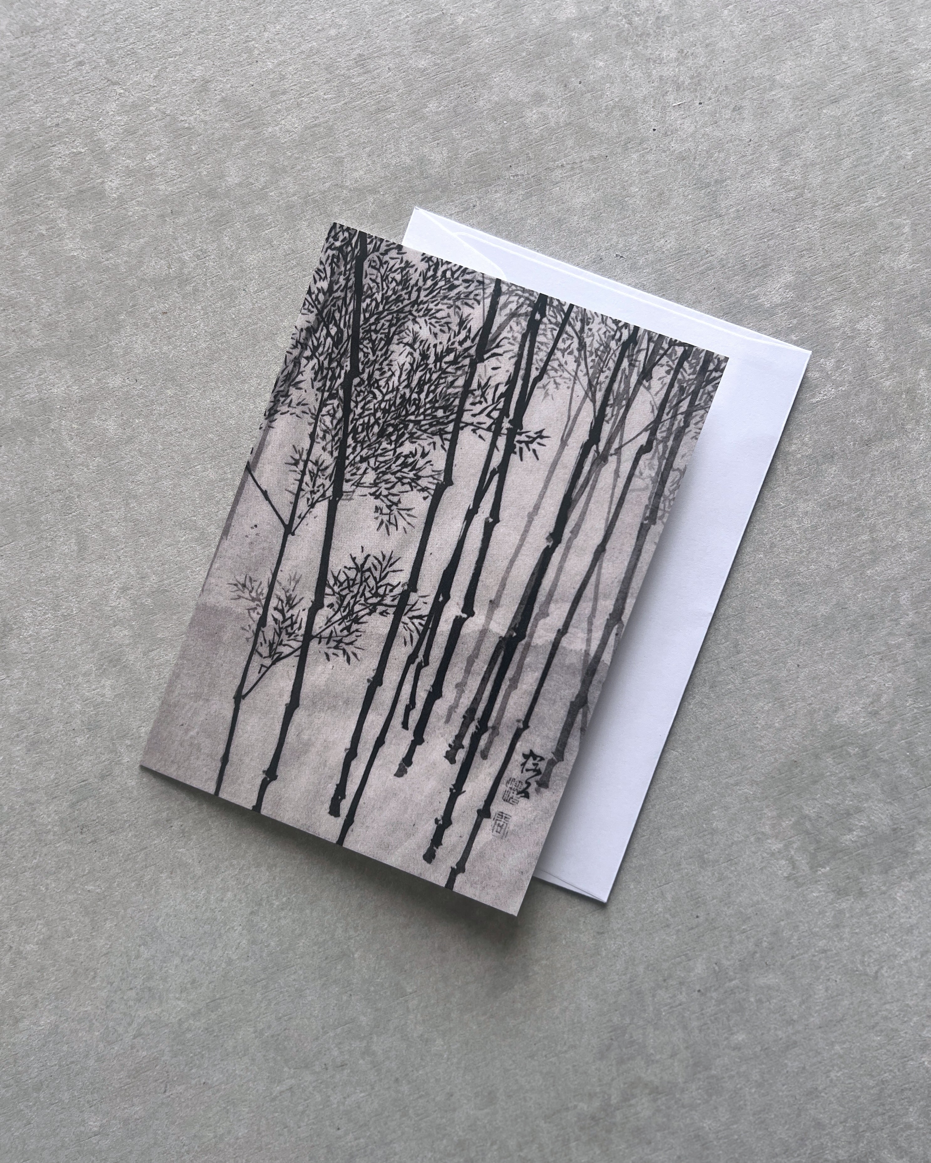 bamboo forest : greeting card with envelope