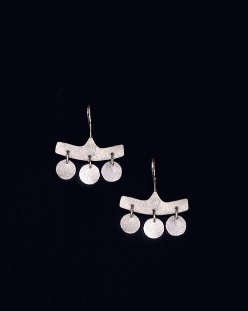 Ewa : silver charm earrings