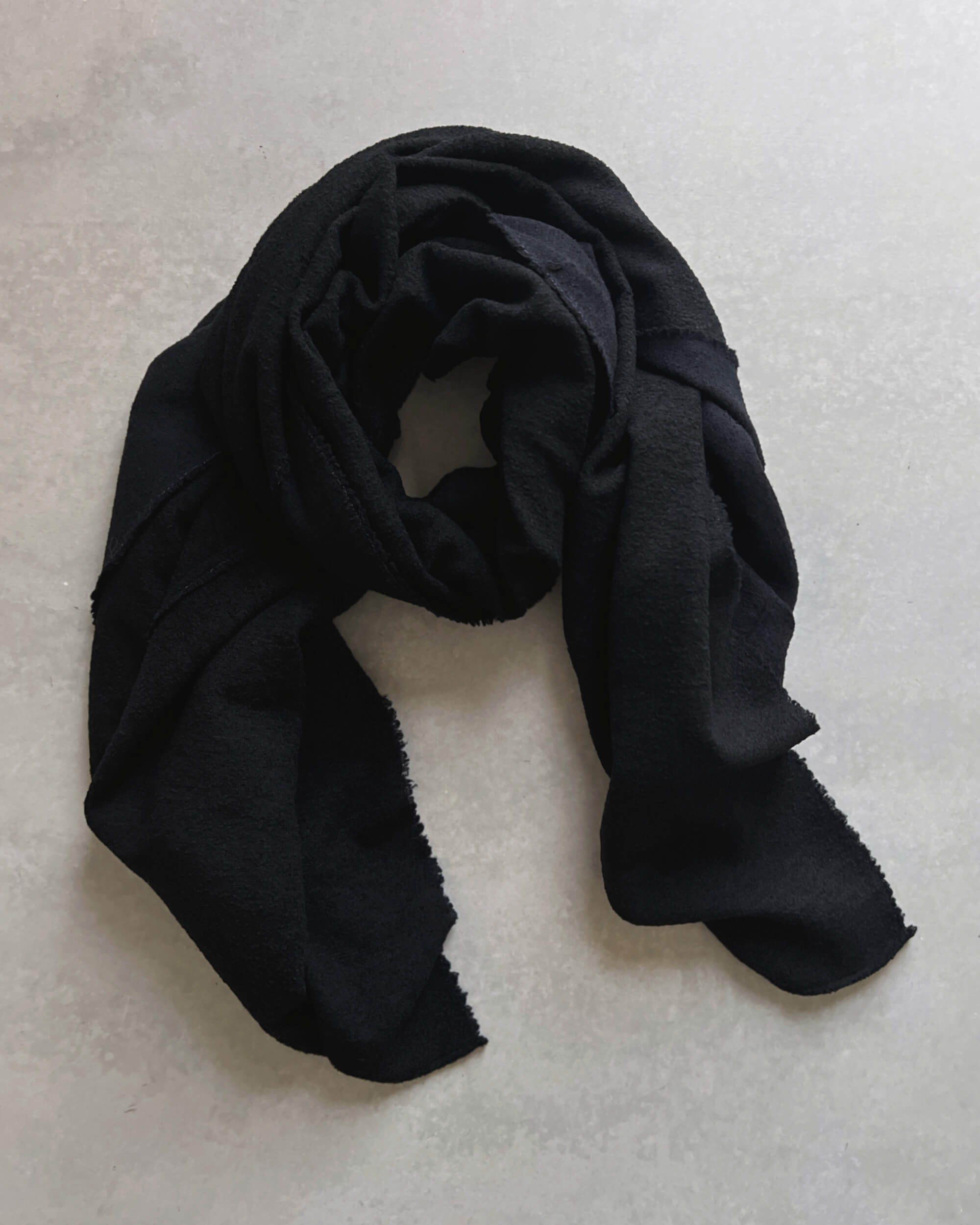 hand-sewn scarf made from Japanese wool