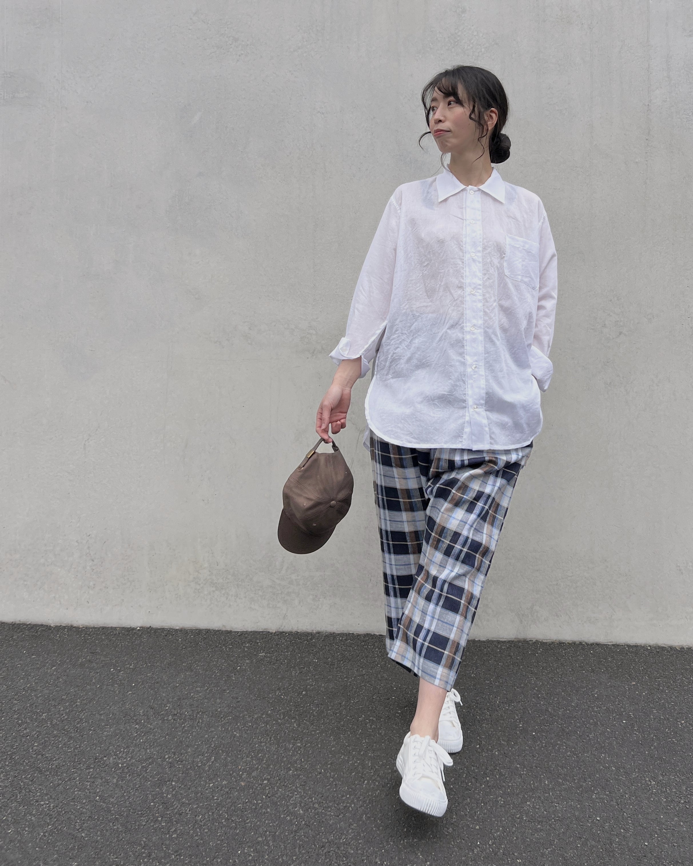 LJ struthers : linen check pants