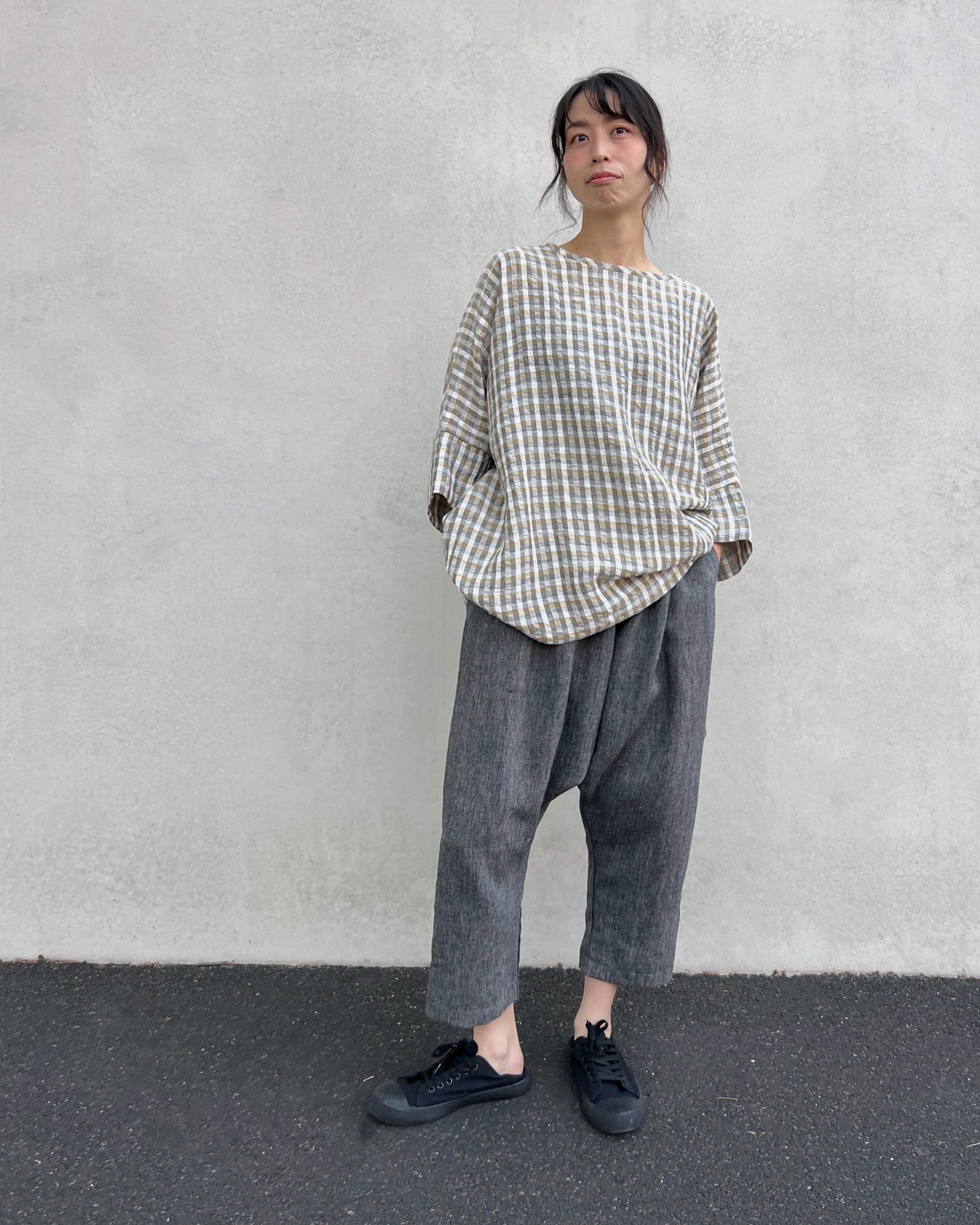 LJ struthers : textured weave pants