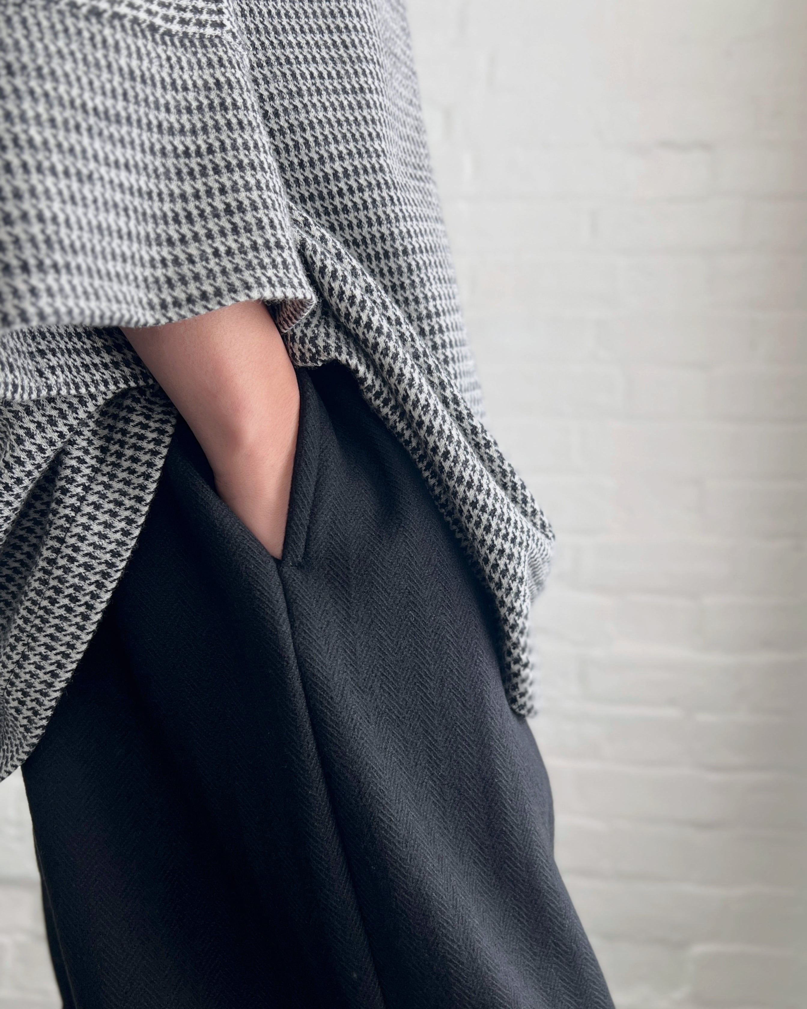 LJ struthers : wool herringbone pants
