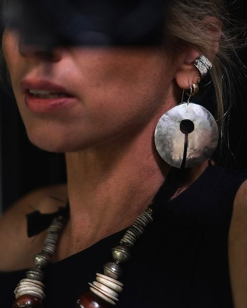 Ewa : silver sumba earrings