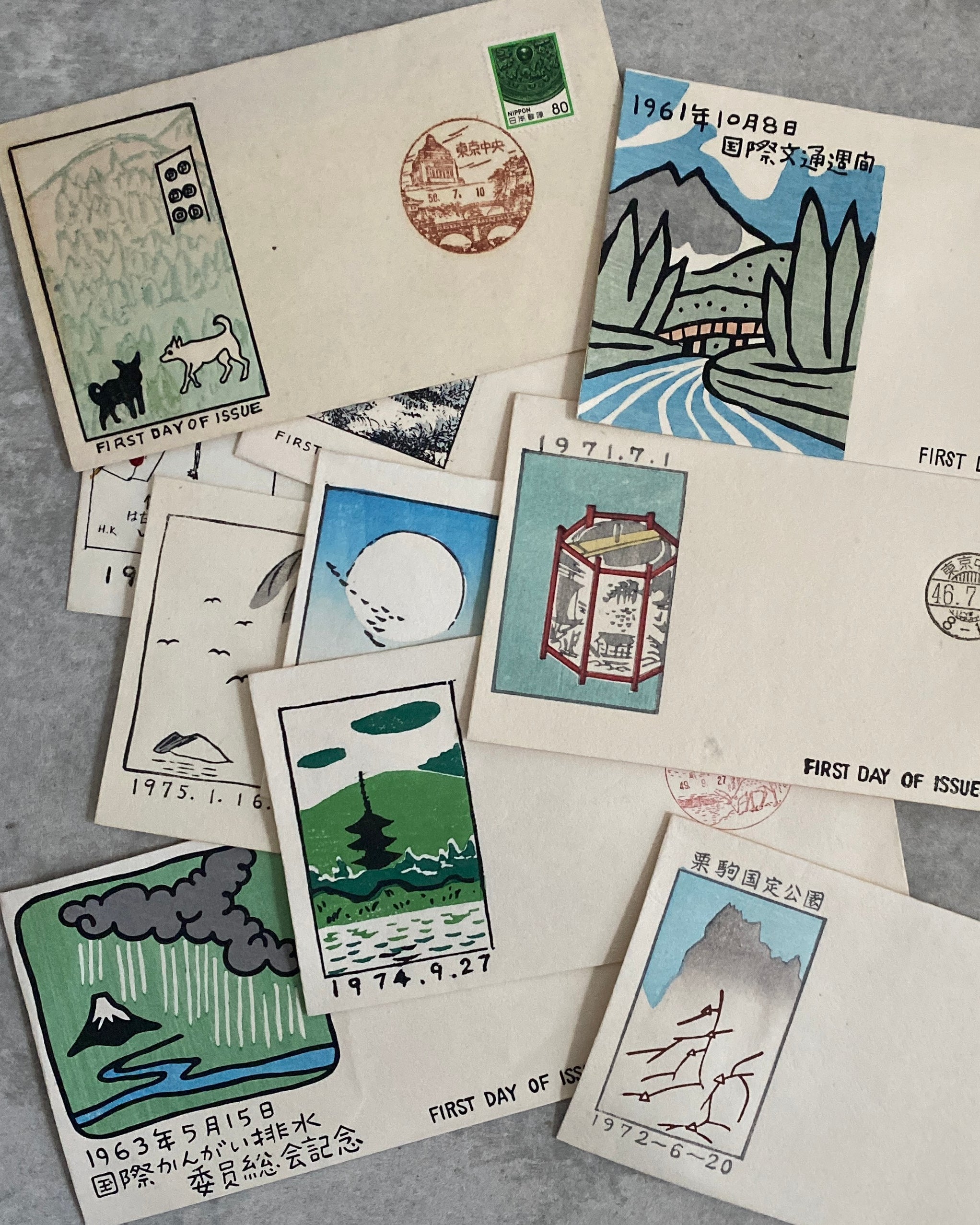 vintage Japanese first day cover envelope