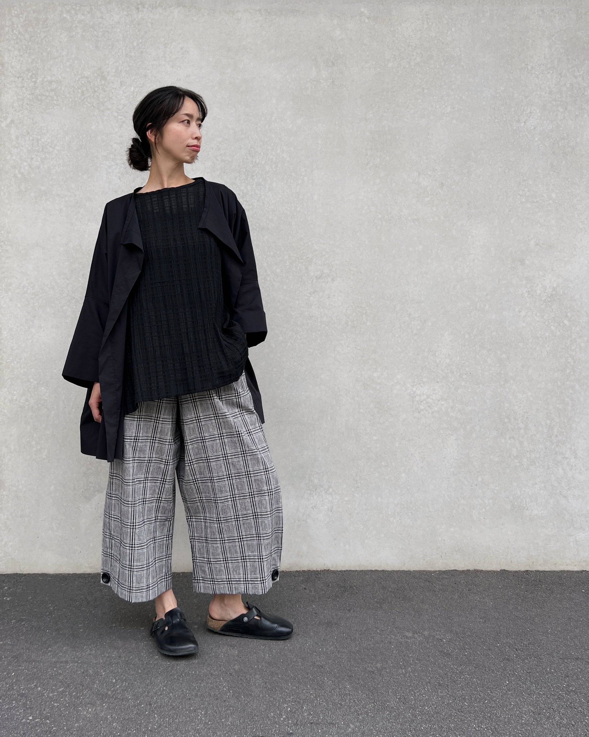 LJ struthers : sheer check lunar smock