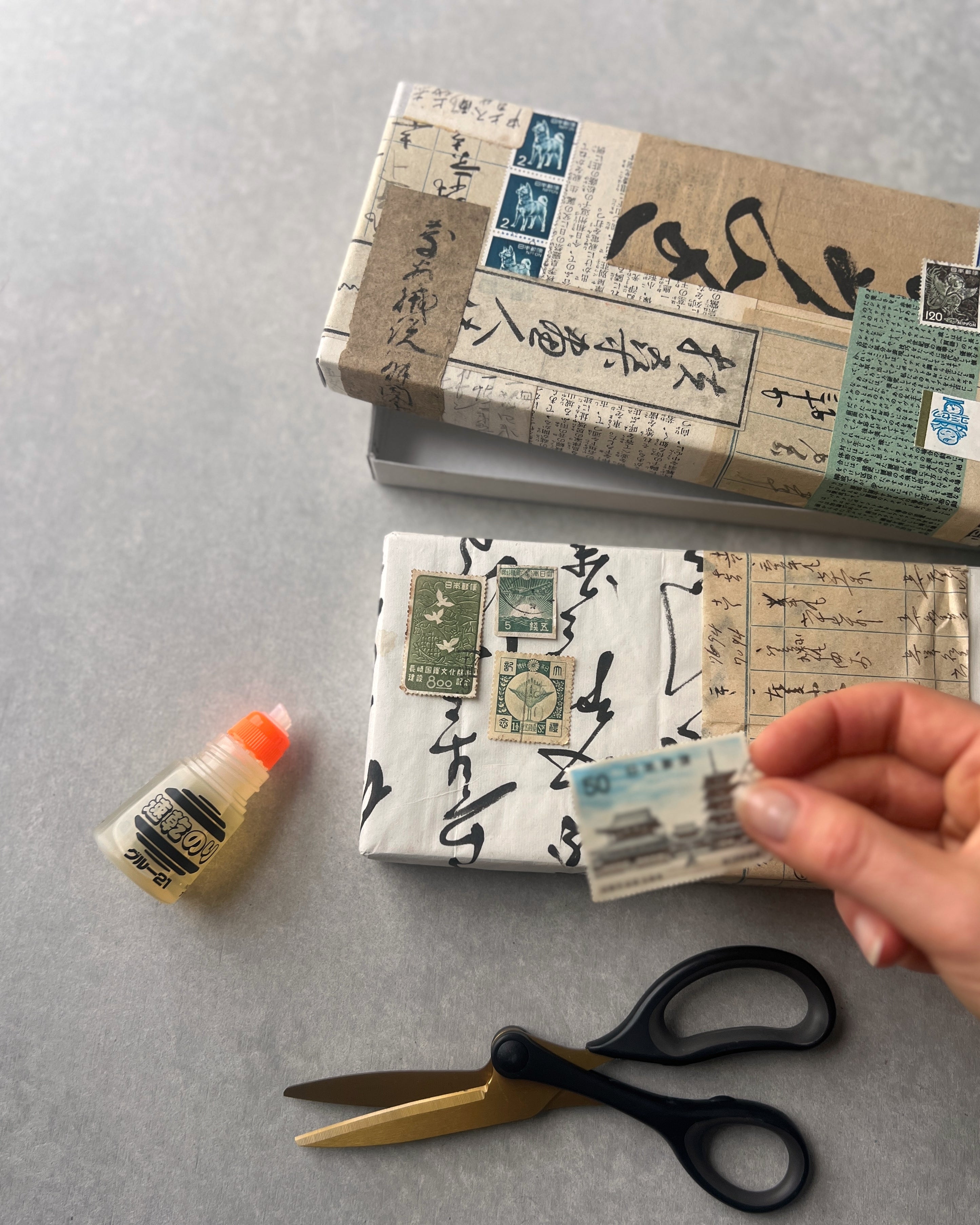 vintage Japanese stamp envelope pack