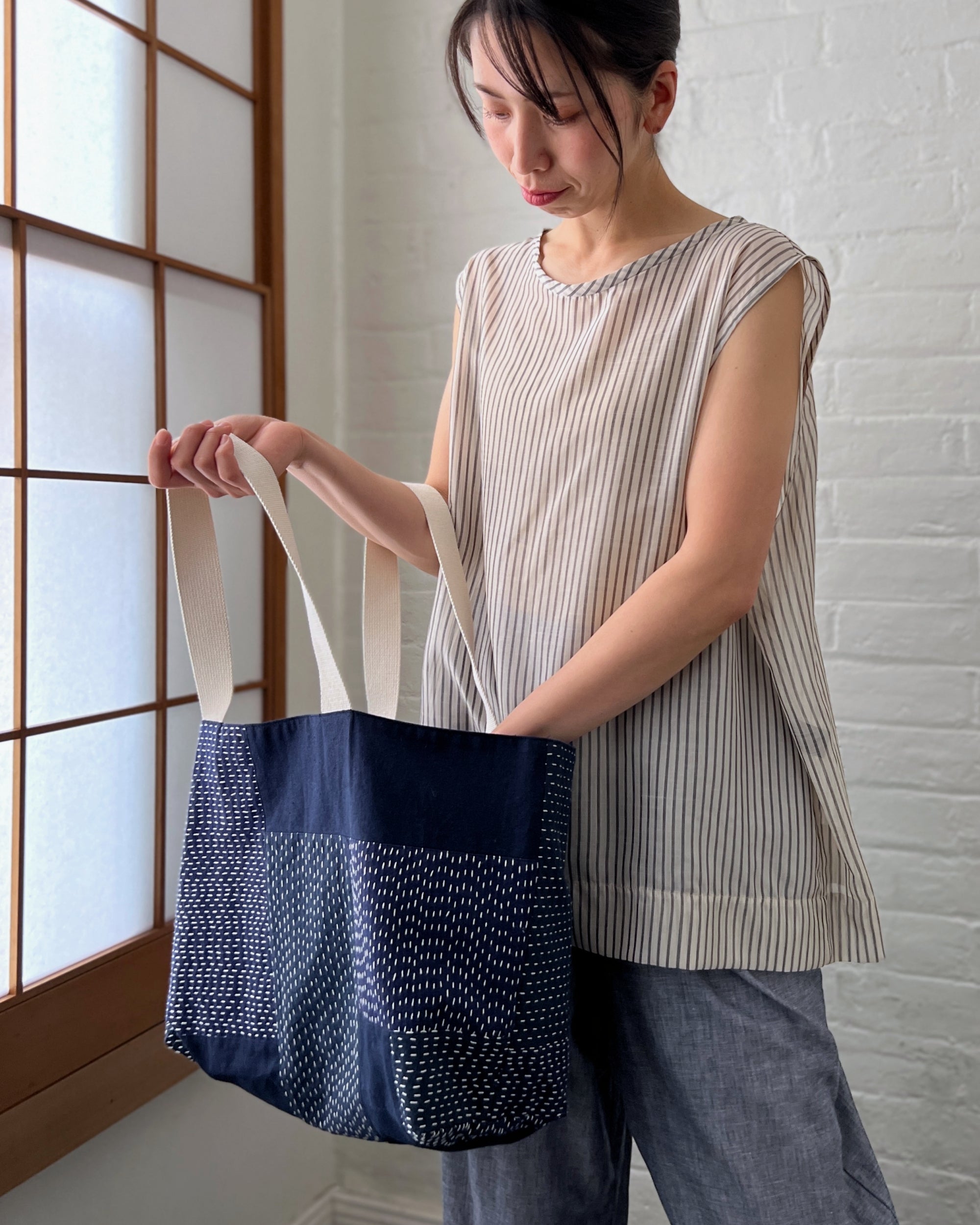 TERAS : sashiko tote bag