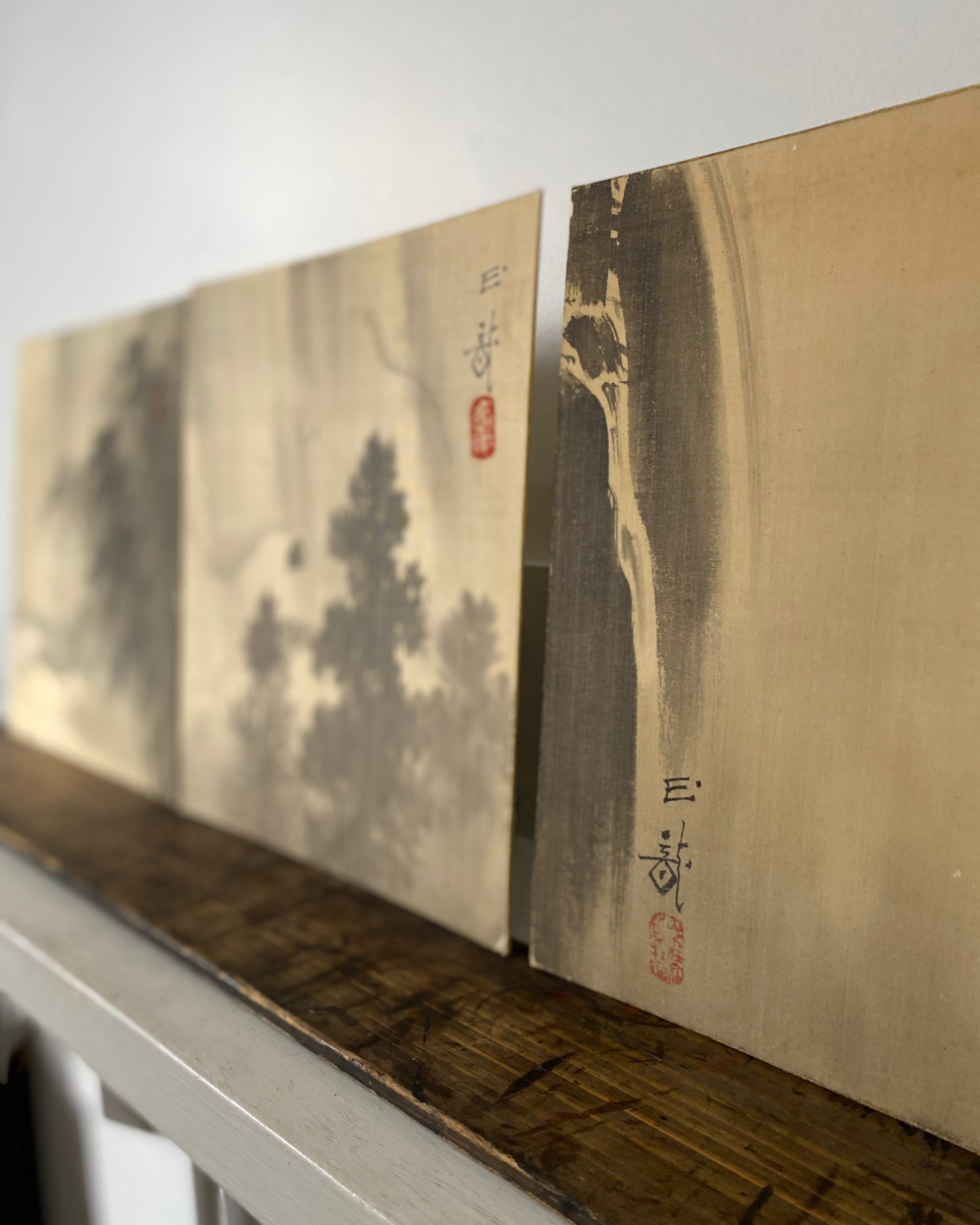 vintage shikishi : waterfall