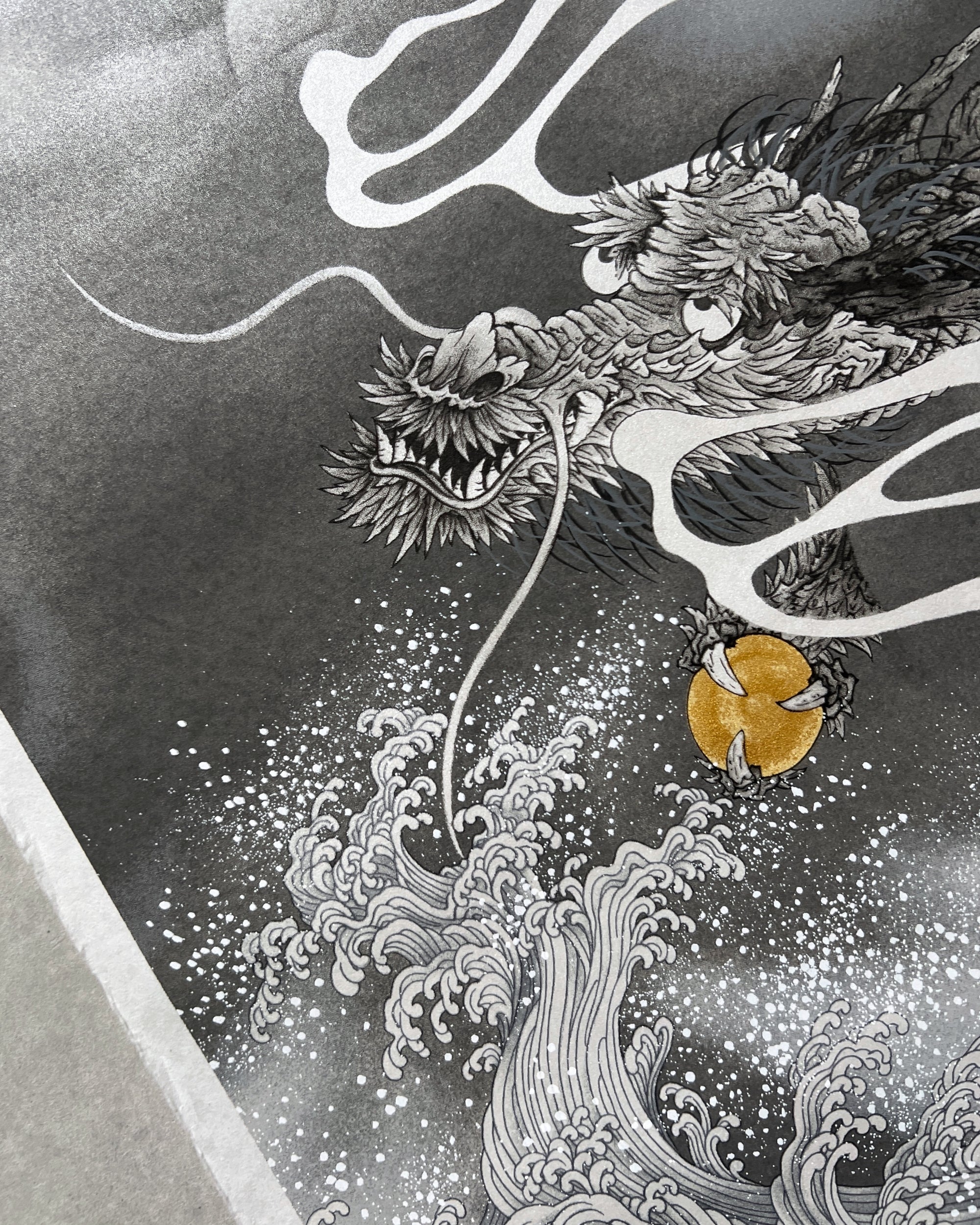 sogara yuzen washi : dragon in mt. fuji