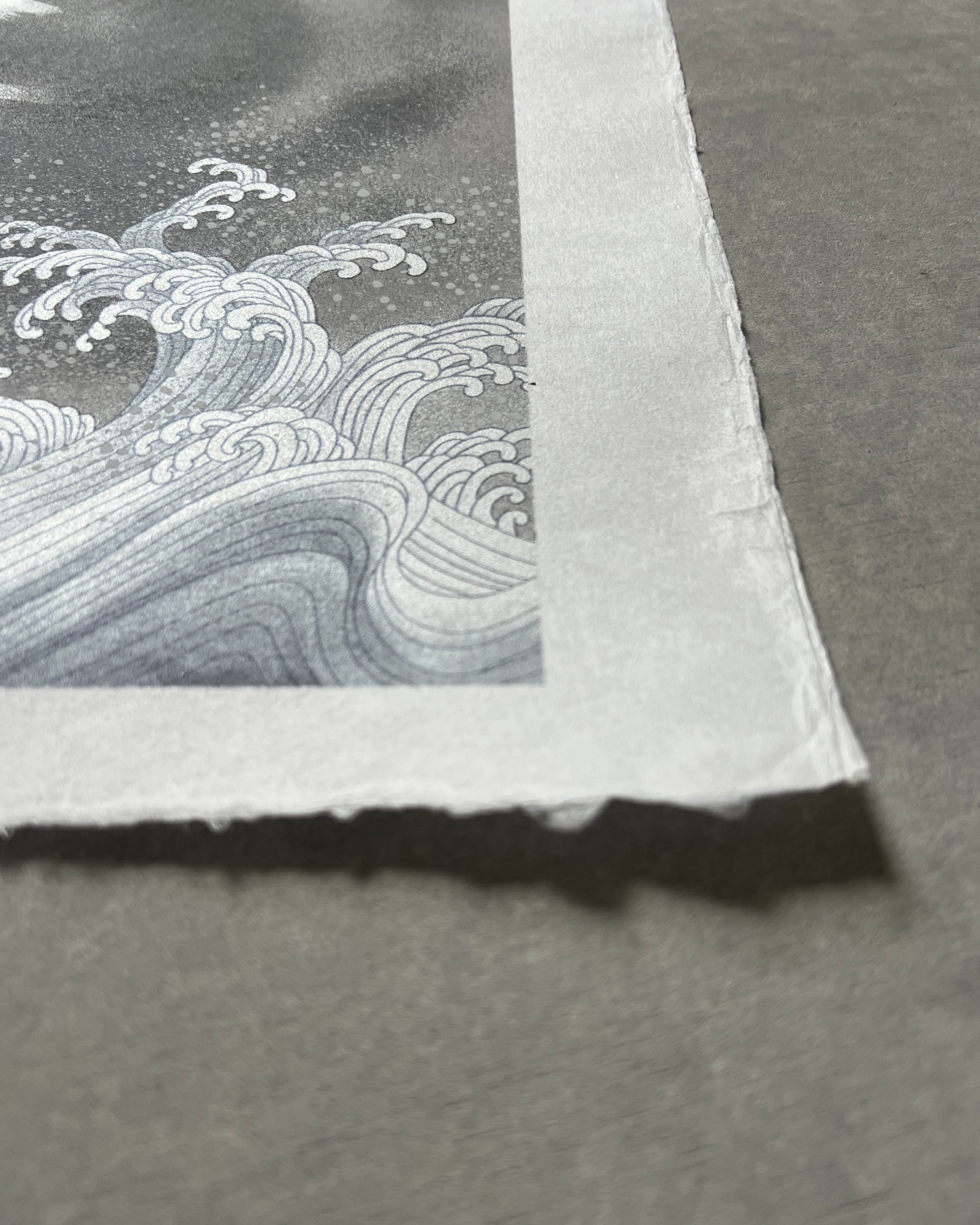 sogara yuzen washi : dragon in mt. fuji