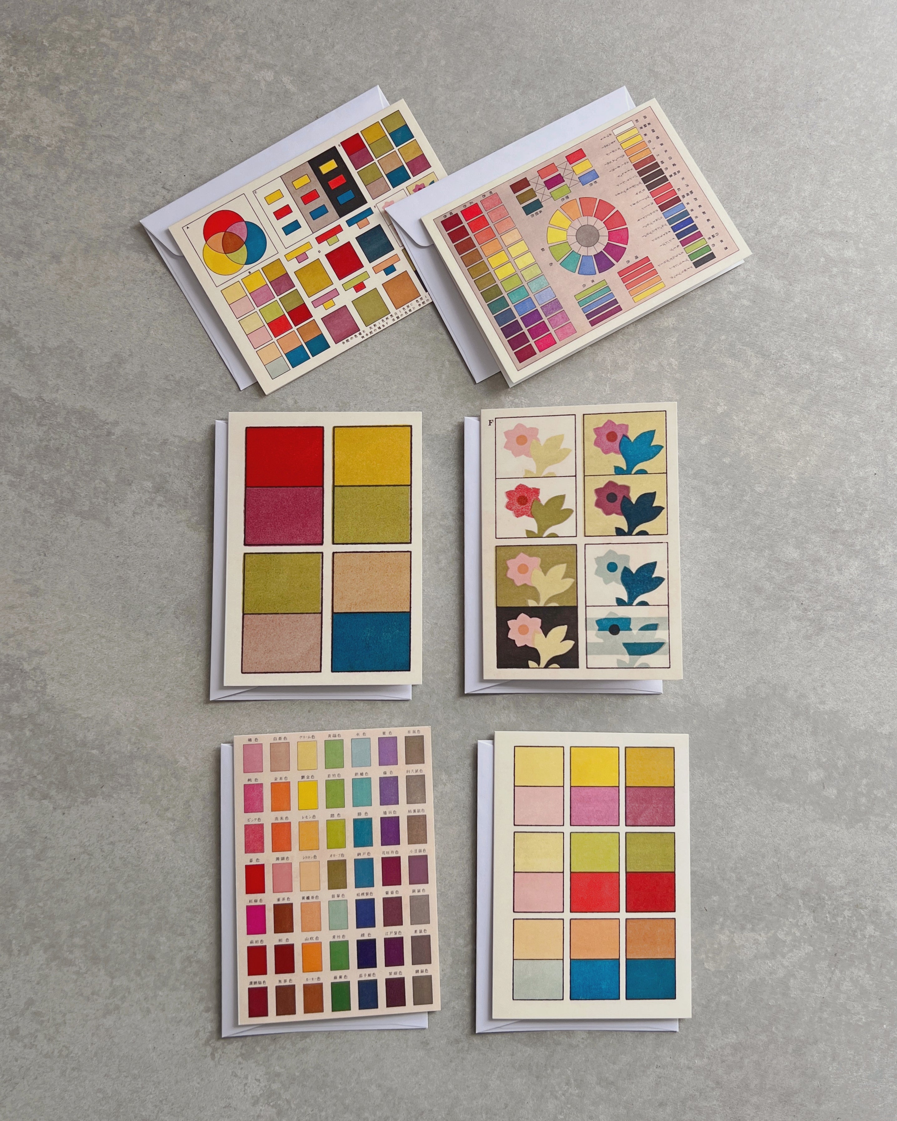 kiku print : greeting card - colour chart #5
