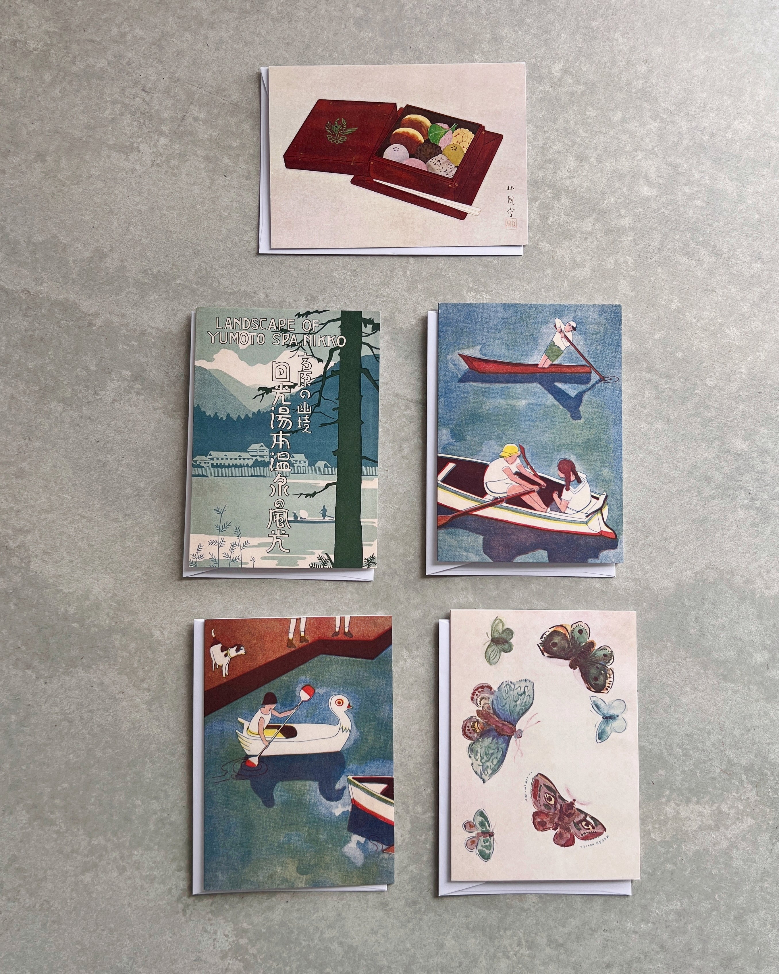 kiku print : greeting card - paddle boat