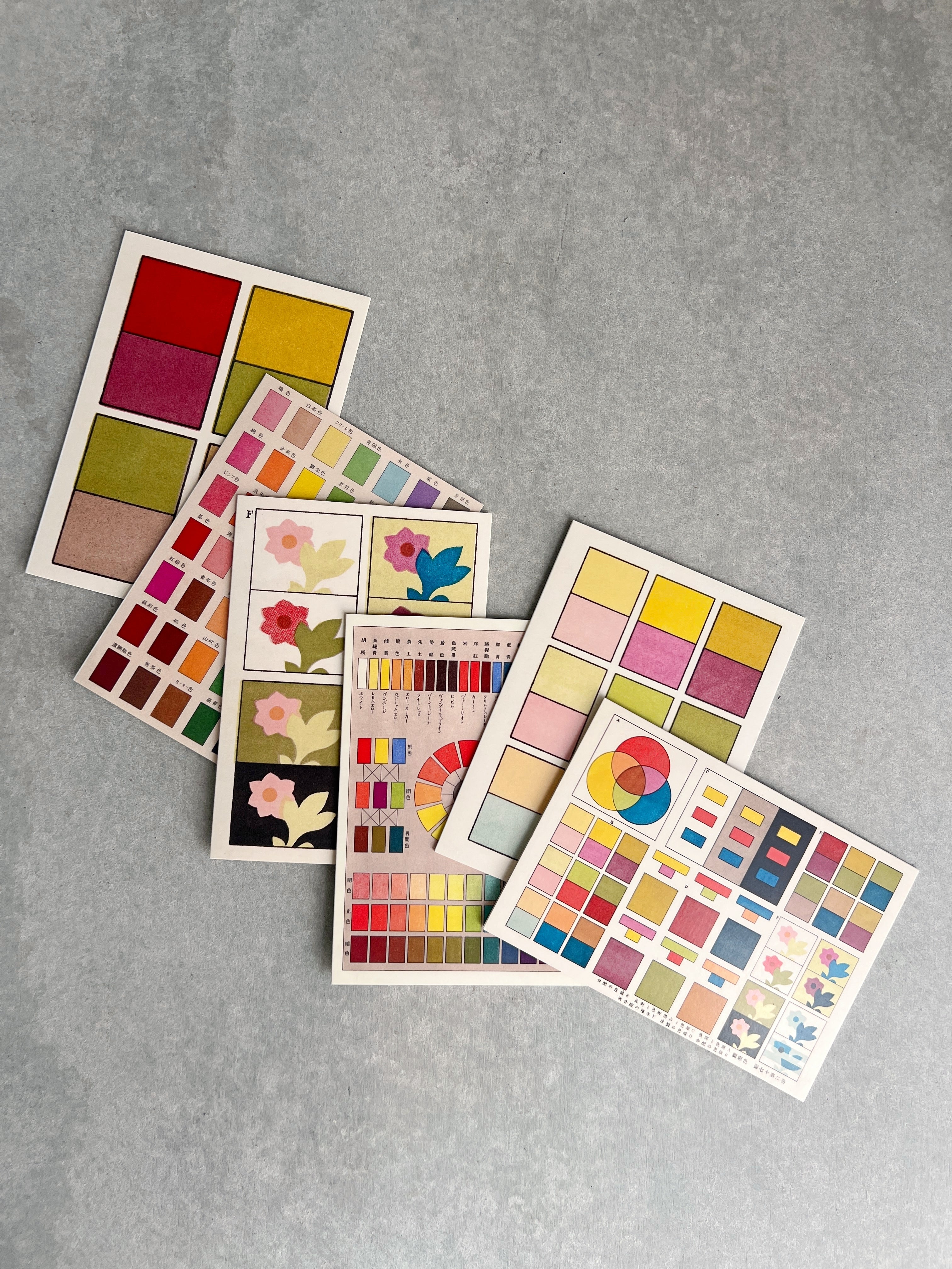 kiku print : greeting card - colour chart #5
