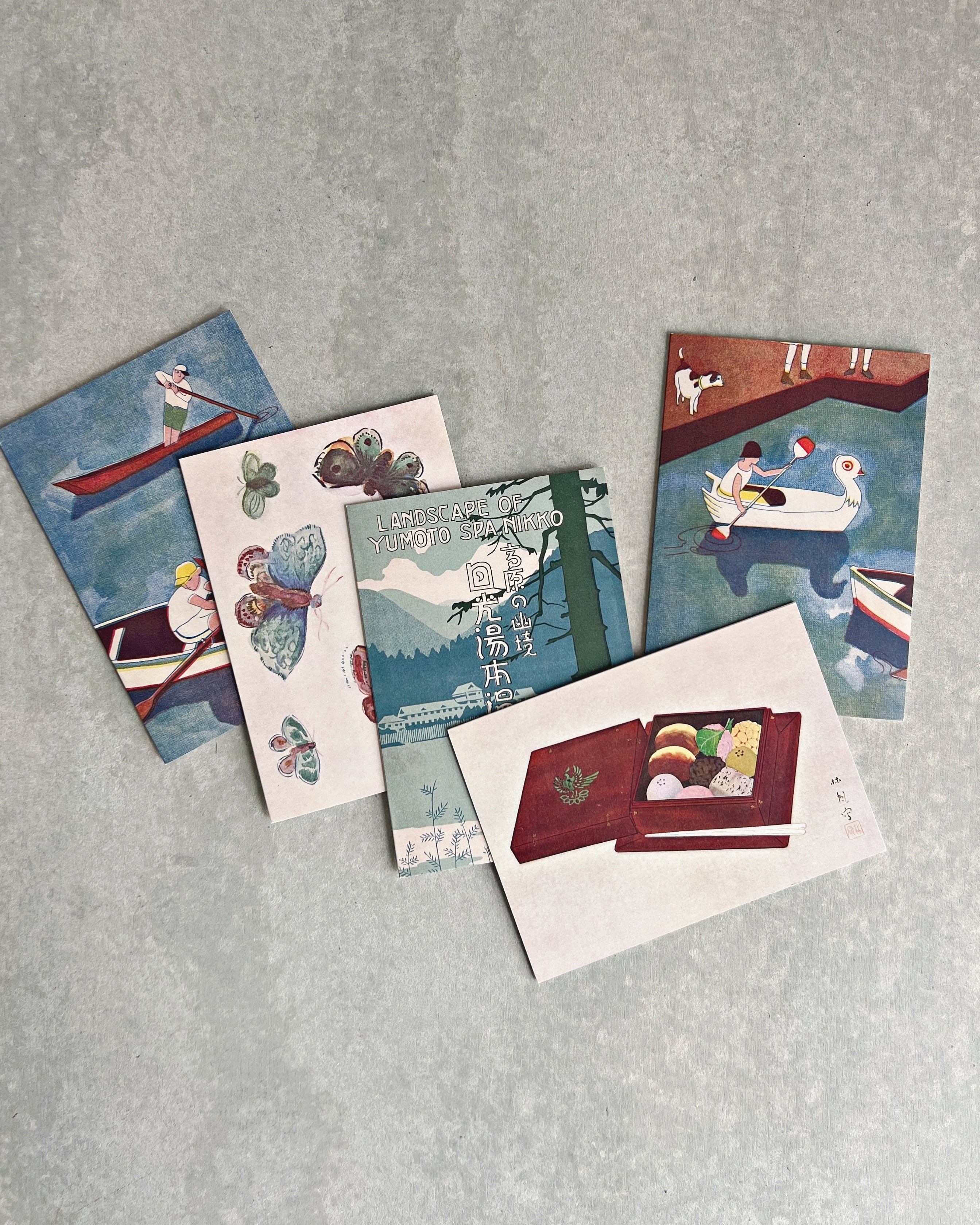 kiku print : greeting card - paddle boat