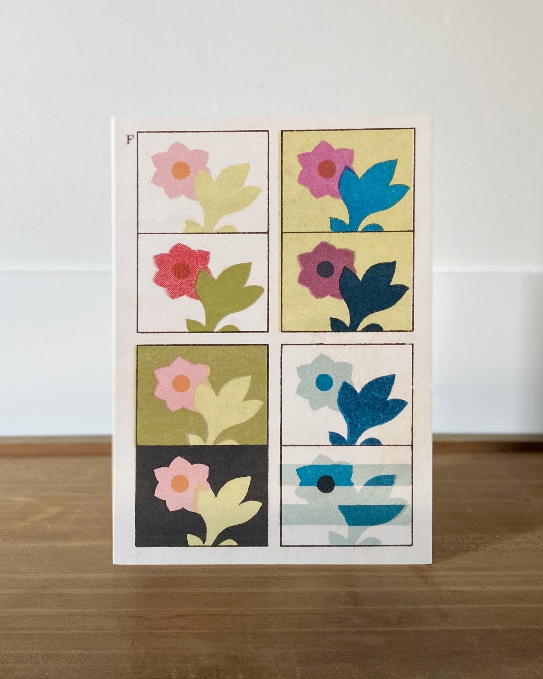 kiku print : greeting card - colour chart #5