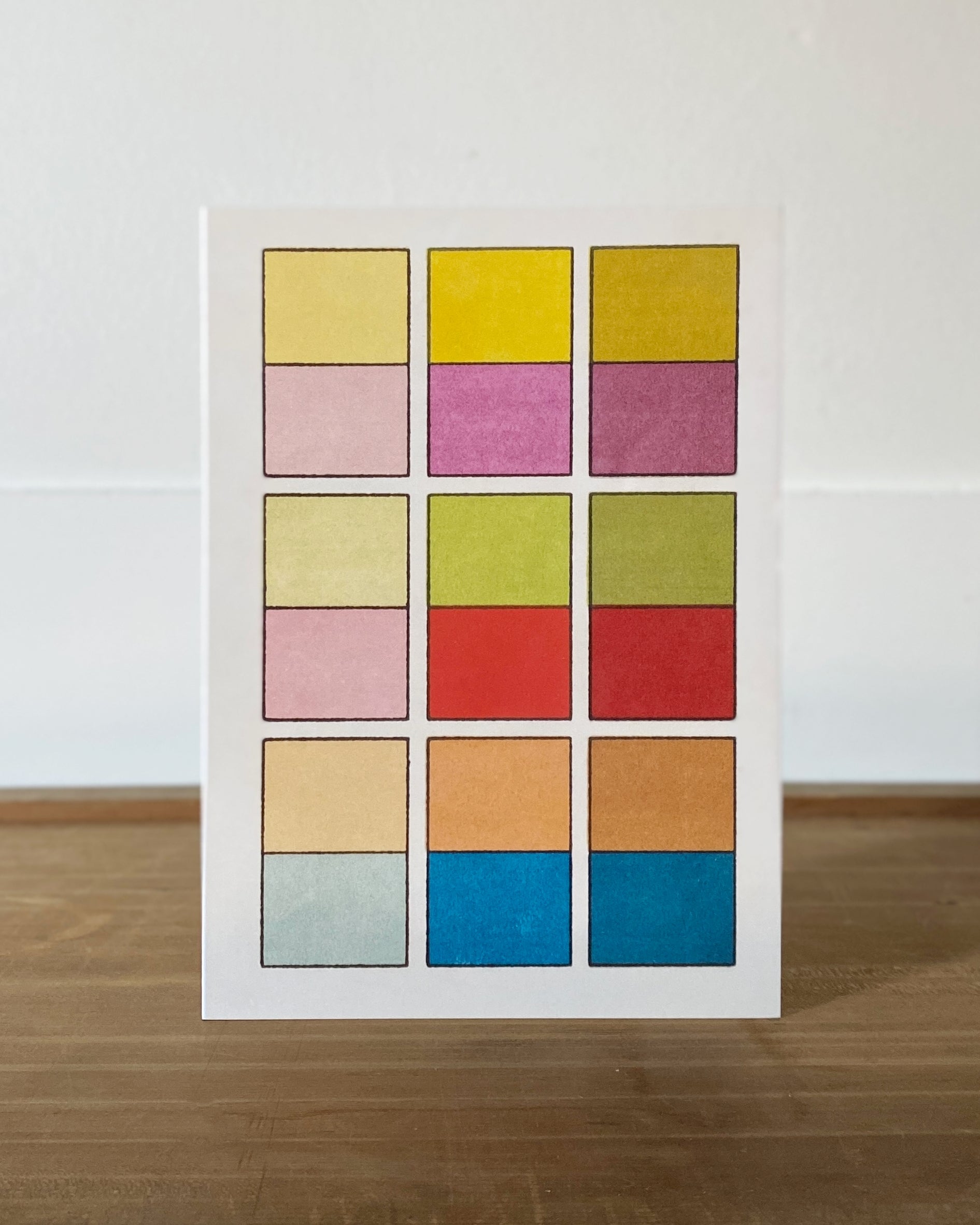kiku print : greeting card - colour chart #4
