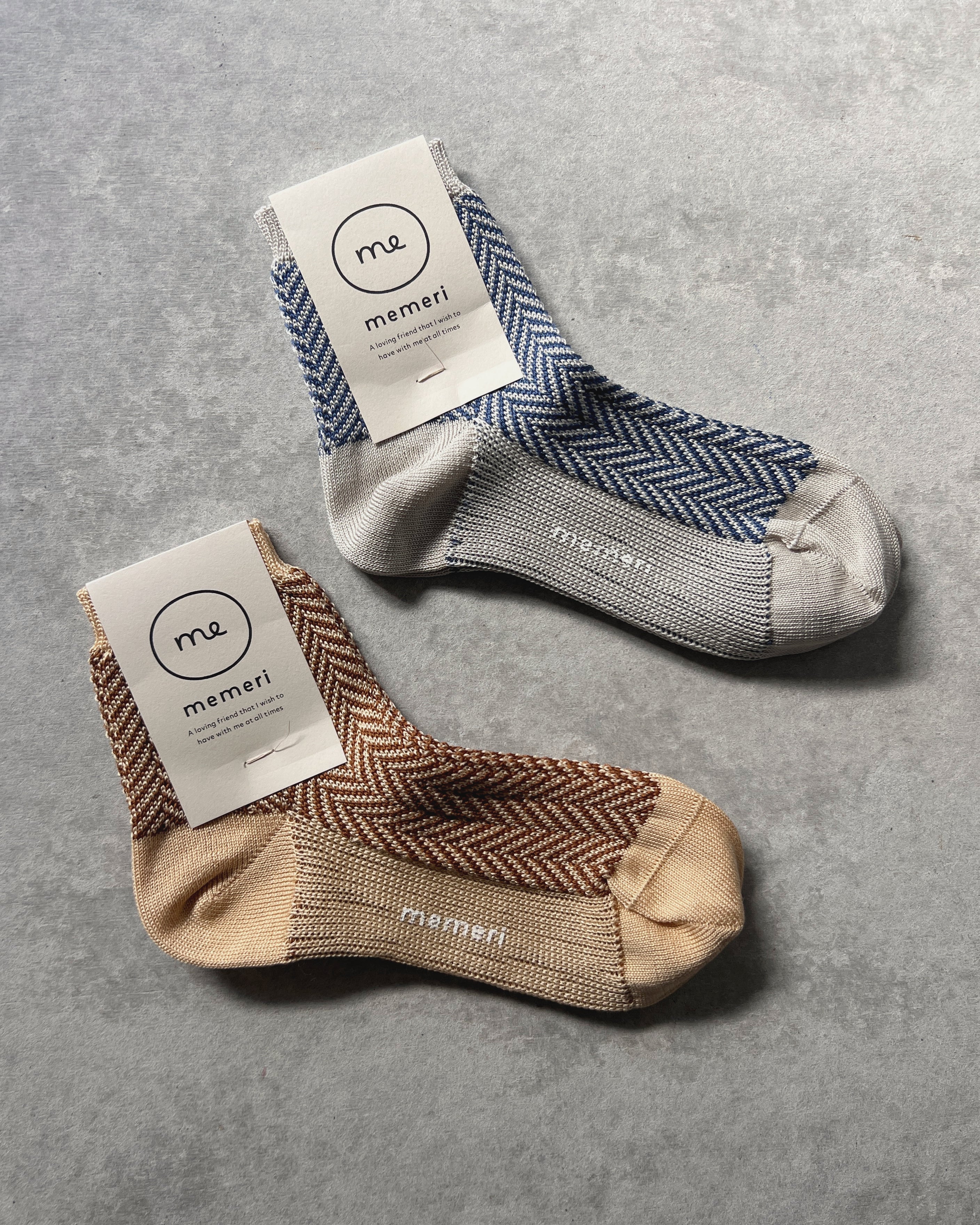memeri : giza cotton herringbone sock