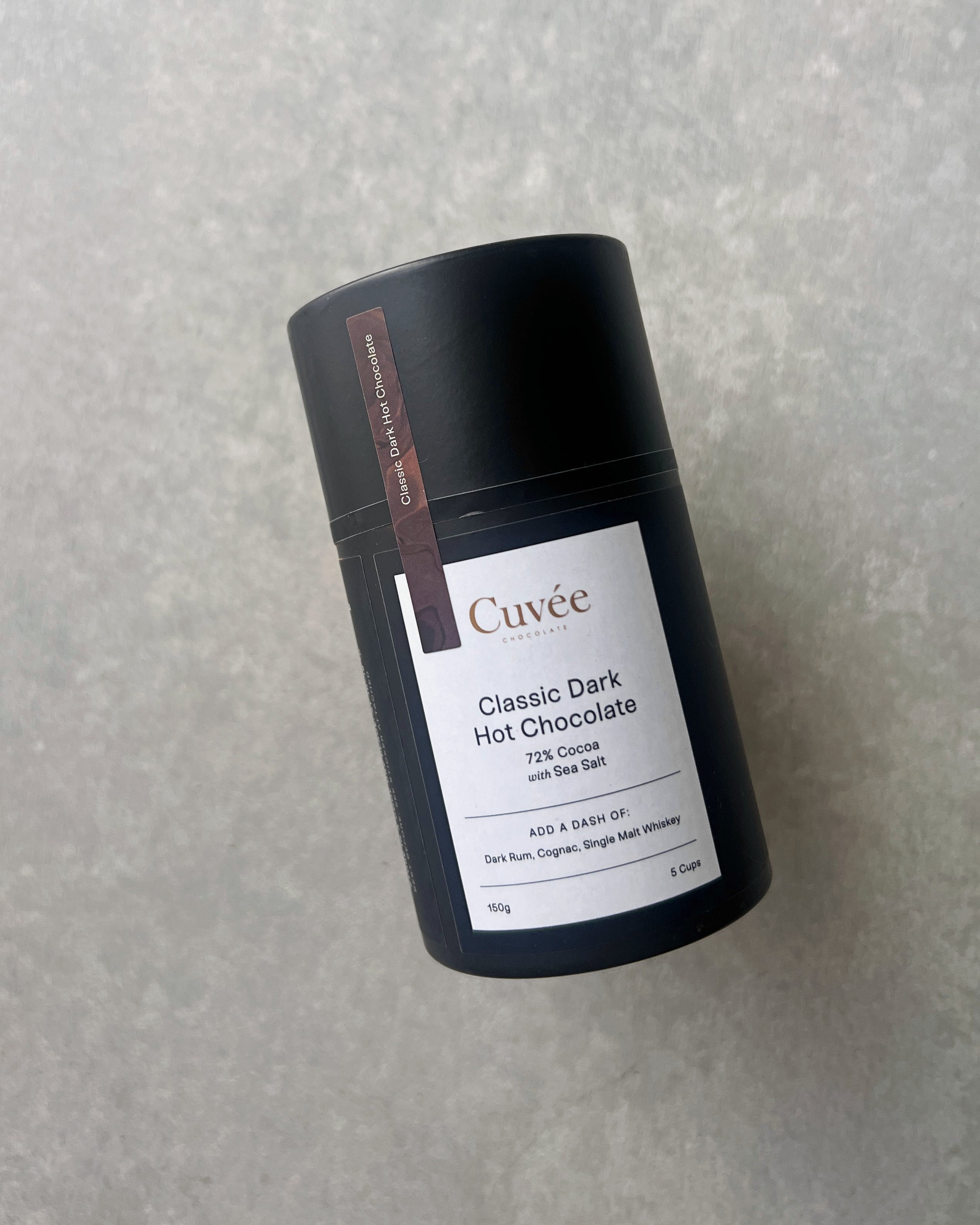Cuvée : 72% classic dark hot chocolate (with sea salt)