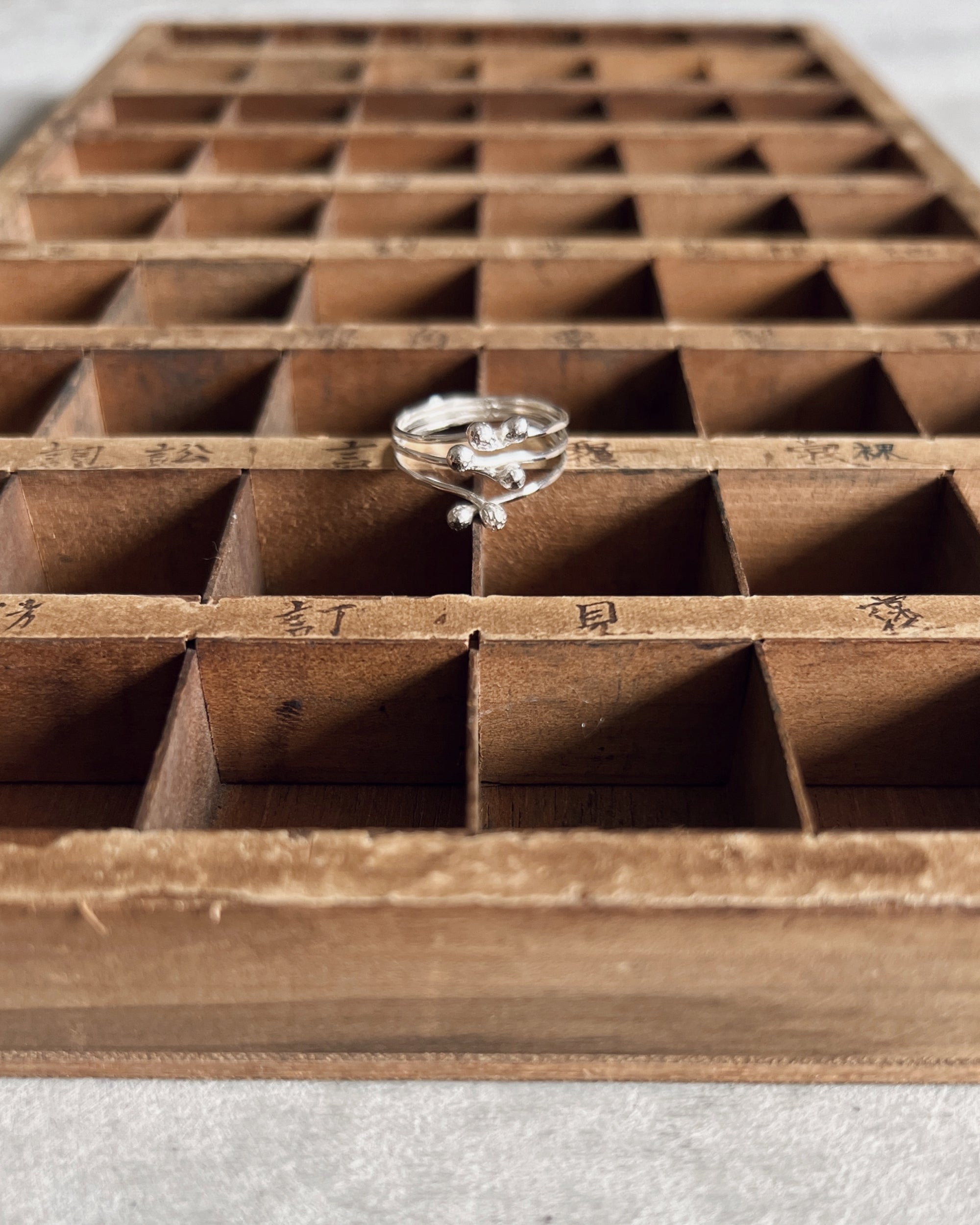 steamylab : silver multi drop ring