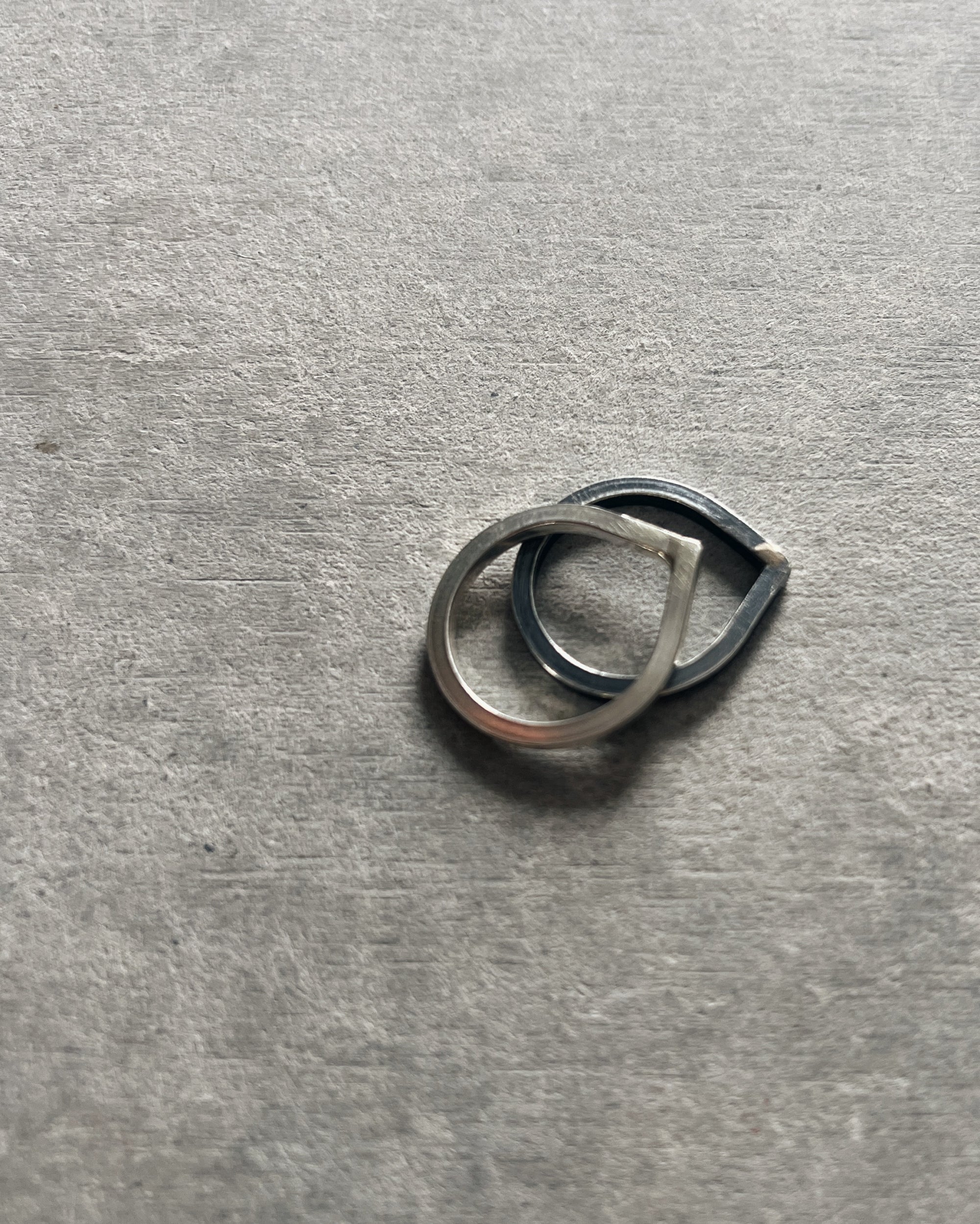 steamylab : silver tear drop ring