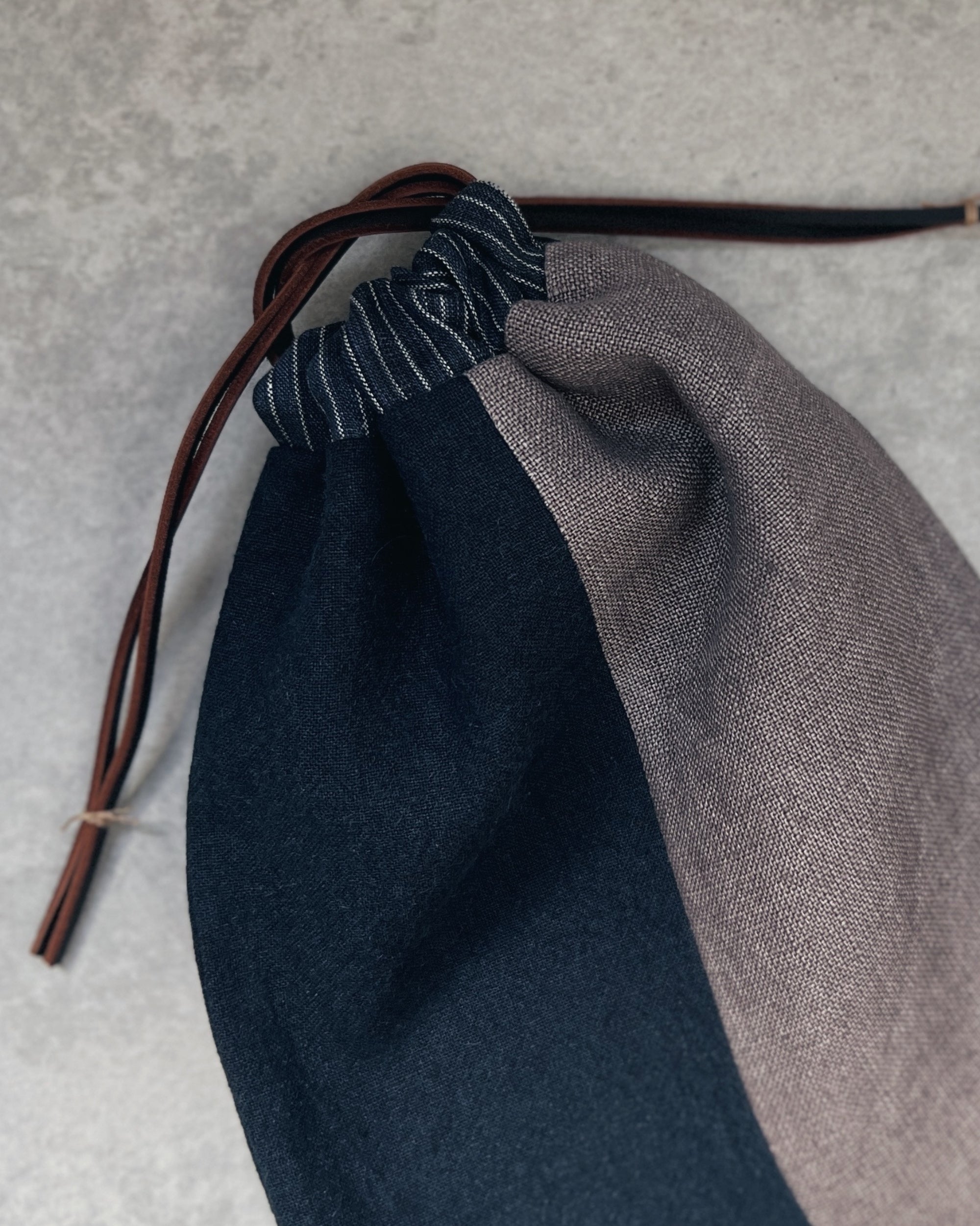 Handmade pouch, inspired by japanese design