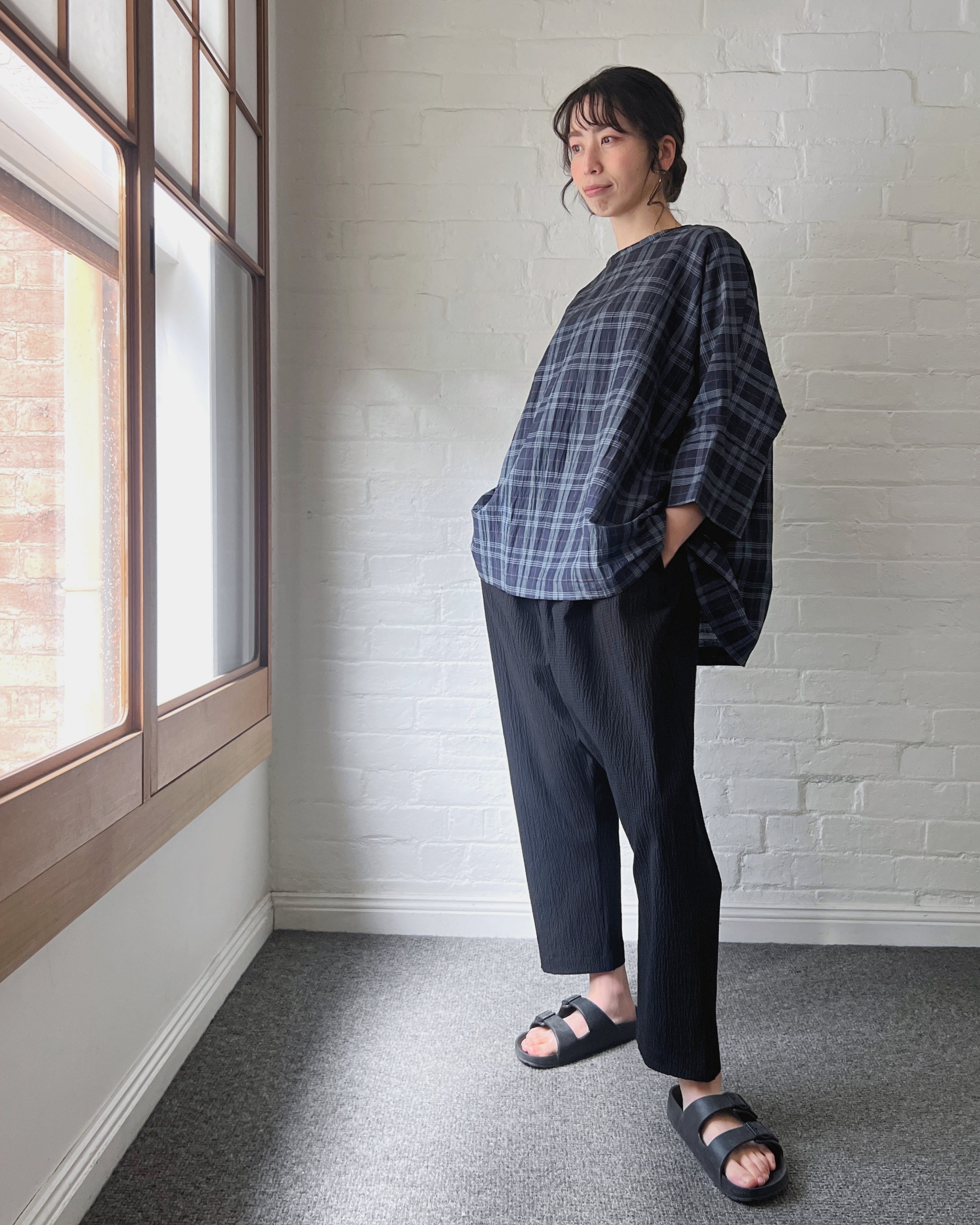 LJ struthers : fine cotton lunar smock