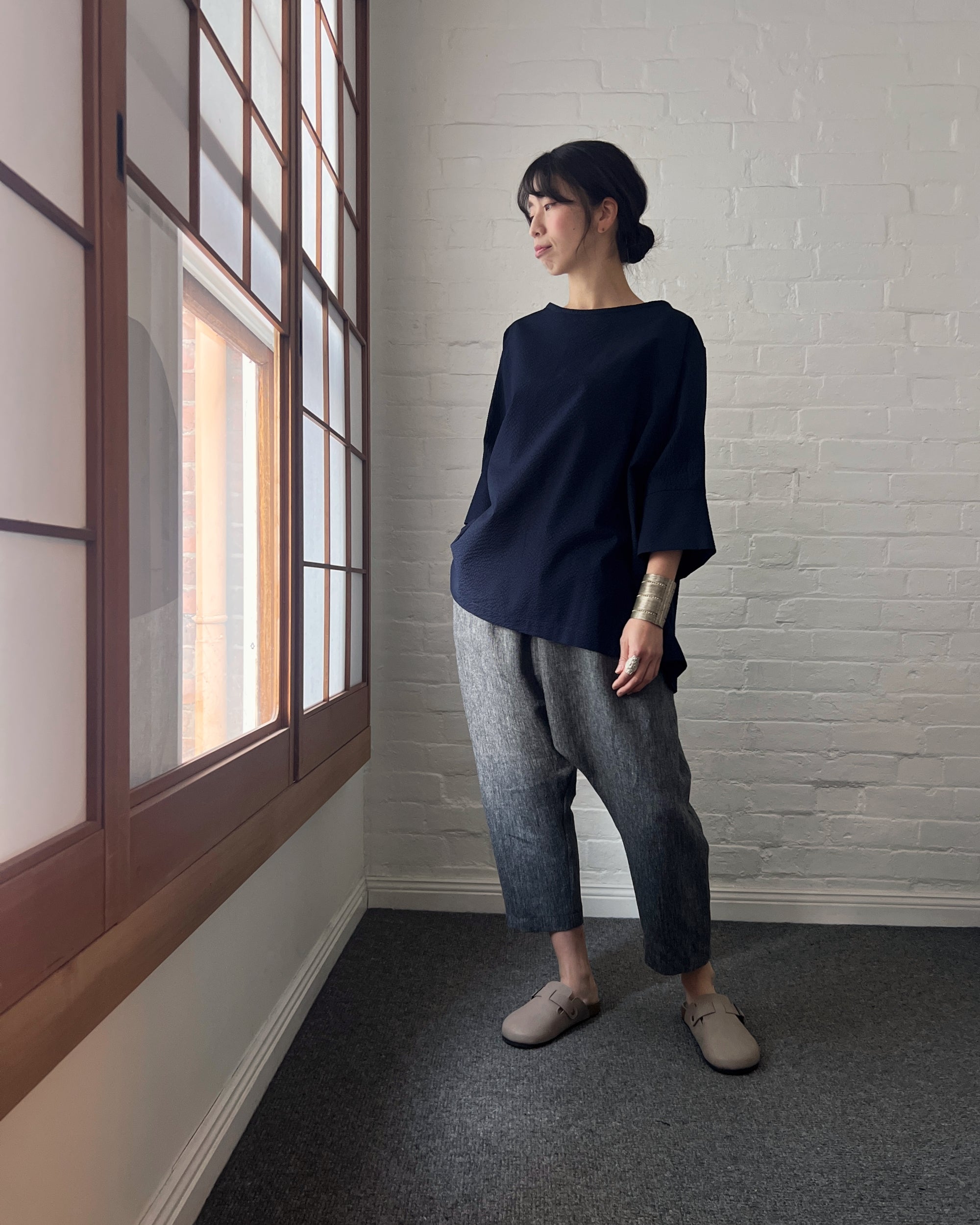 LJ struthers : textured weave pants